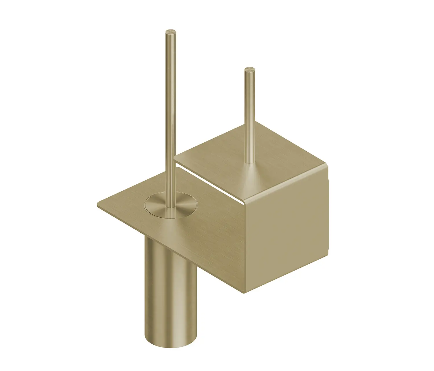 Quadrodesign - Eccetera | Etagère murale avec porte-brosse et porte-rouleau de papier toilette