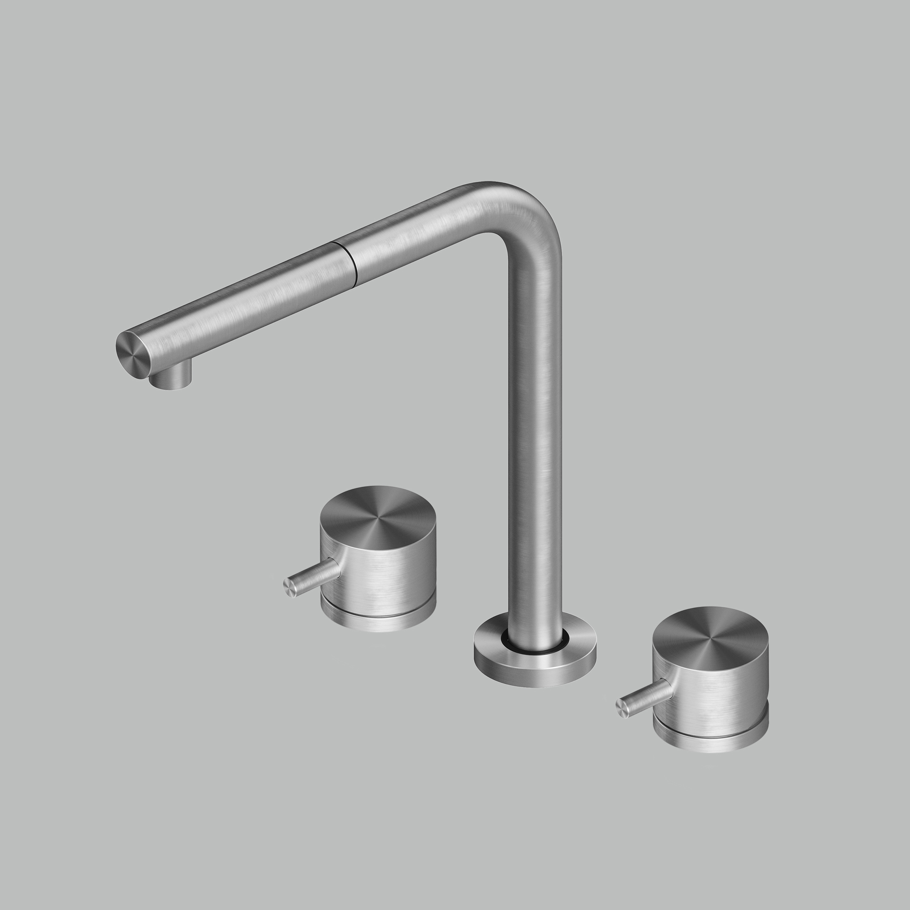 Mostra il prodotto Gruppo miscelatore da piano in acciaio inossidabile AISI316L con
bocca girevole, abbattibile ed estraibile, con comando remoto per
trattamento acque. Si abbatte fino a 6cm. del produttore Quadrodesign