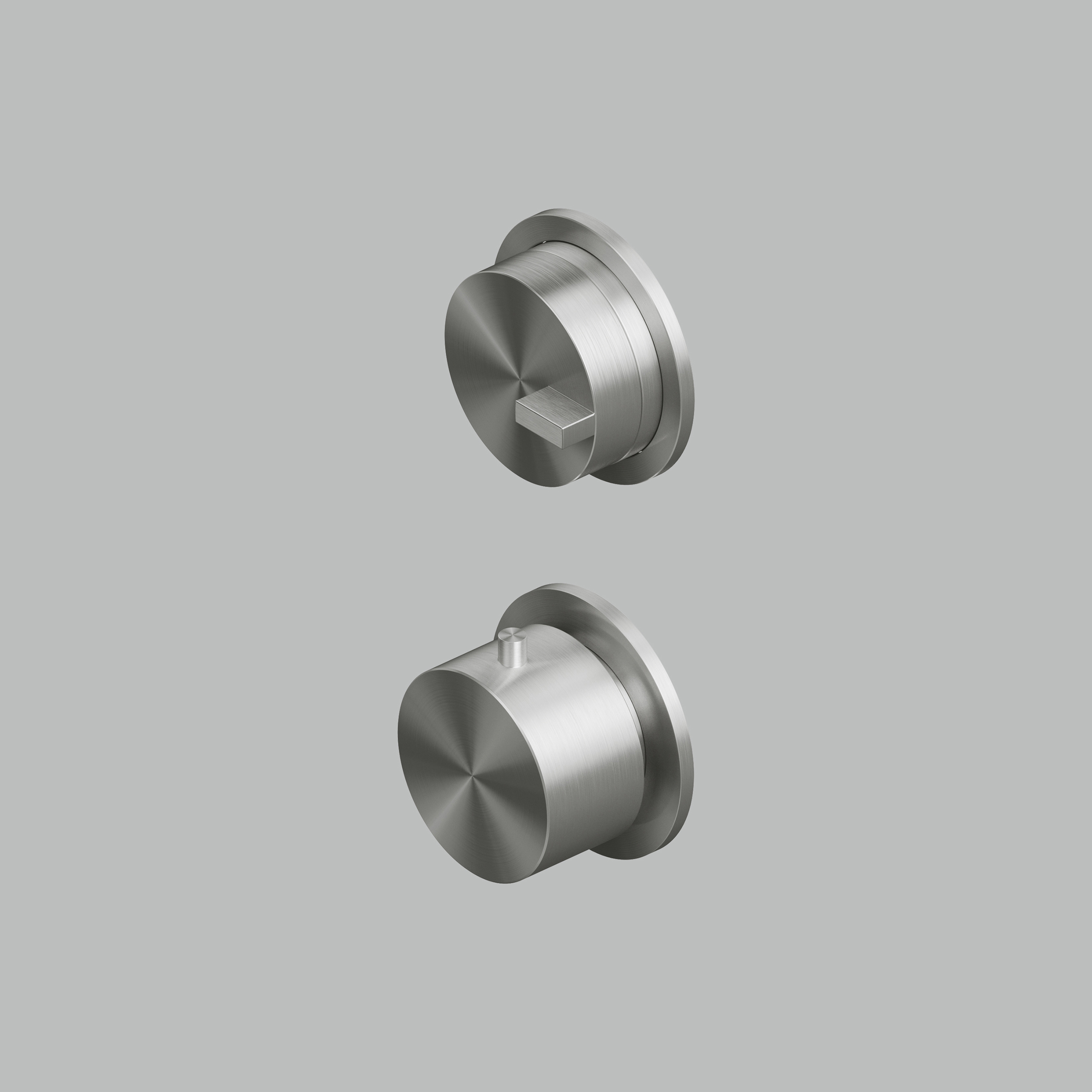 Q | Thermostatic mixer set with 1 stop-off valve