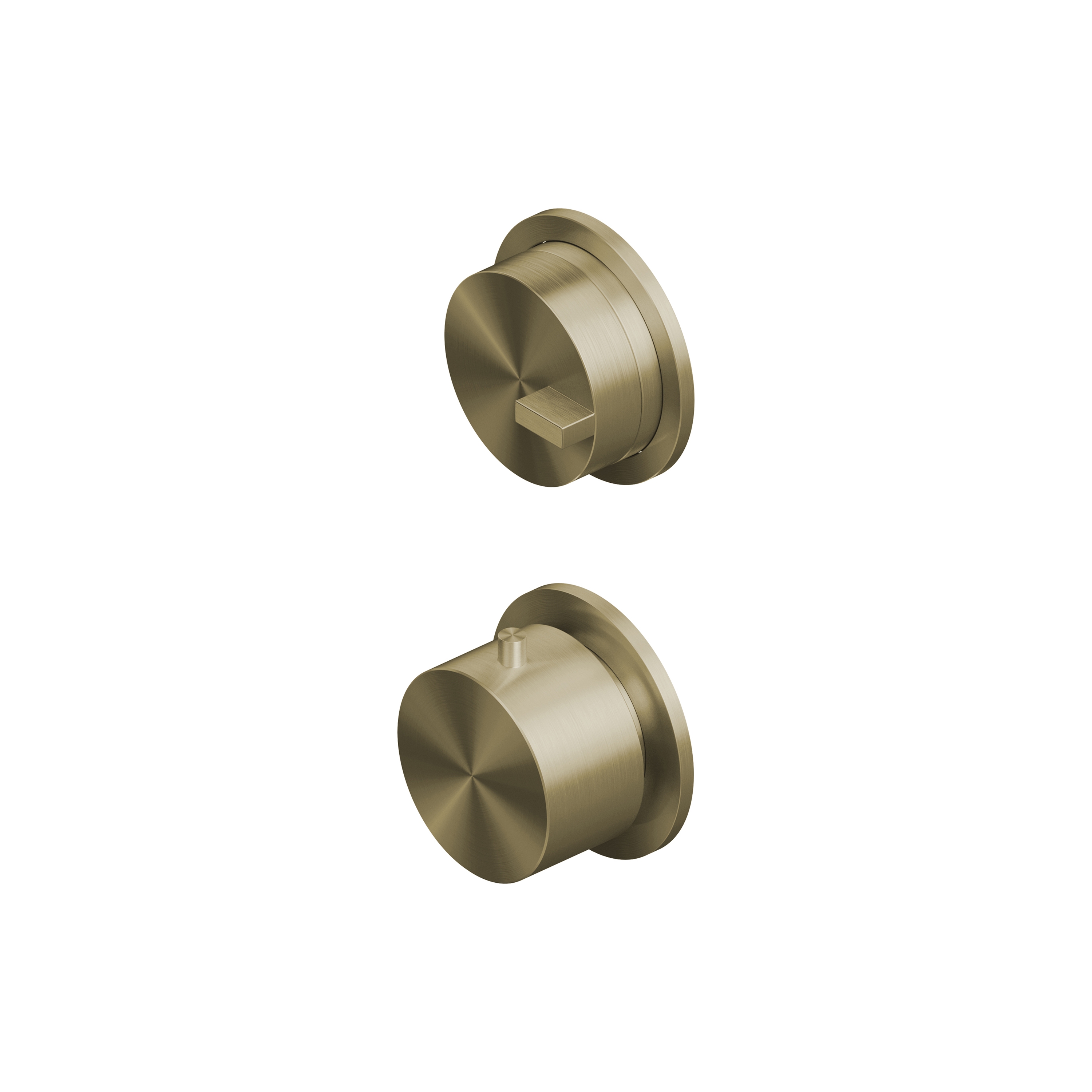Q | Thermostatic mixer set with 1 stop-off valve