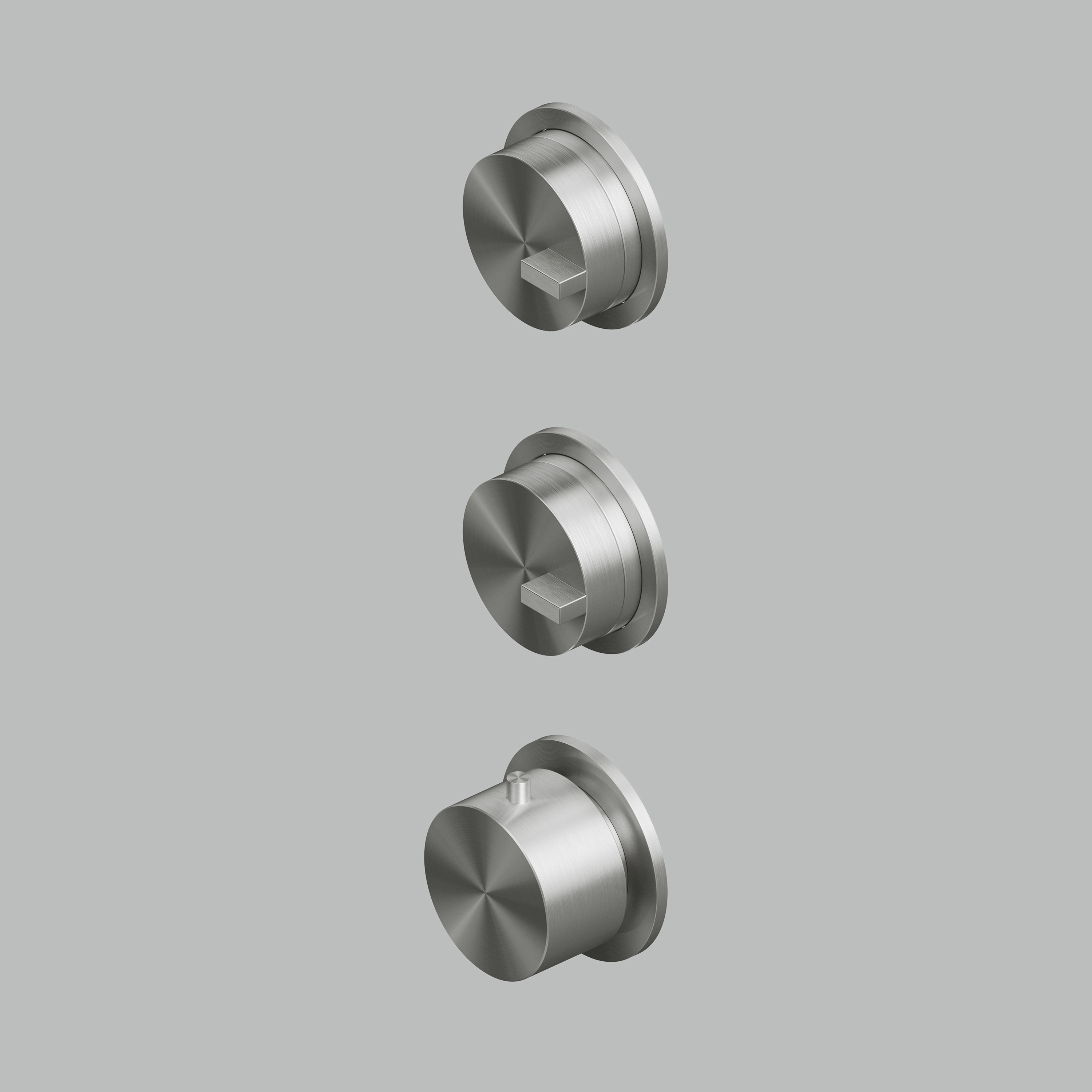 Mostra il prodotto Q | Thermostatic mixer set with 2 stop-off valve del produttore Quadrodesign