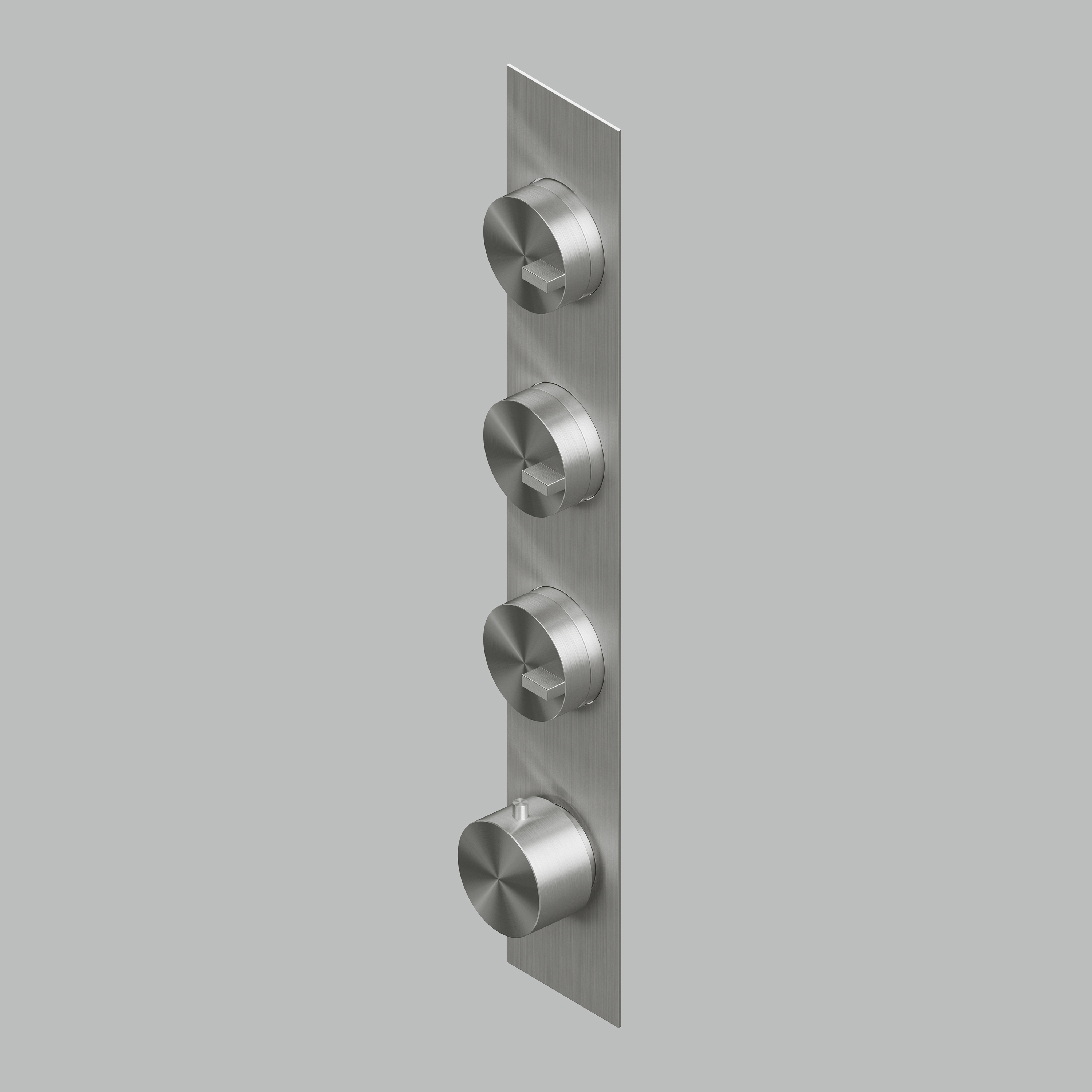 Display product Q | Thermostatic mixer set with 3 stop-off valve from manufacturer Quadrodesign