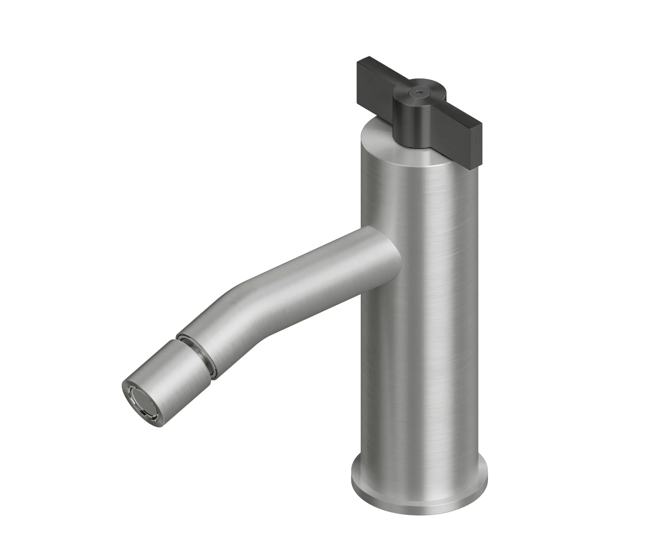 Quadrodesign - Valvola01 | Deck mounted hydroprogressive mixer
with adjustable spout