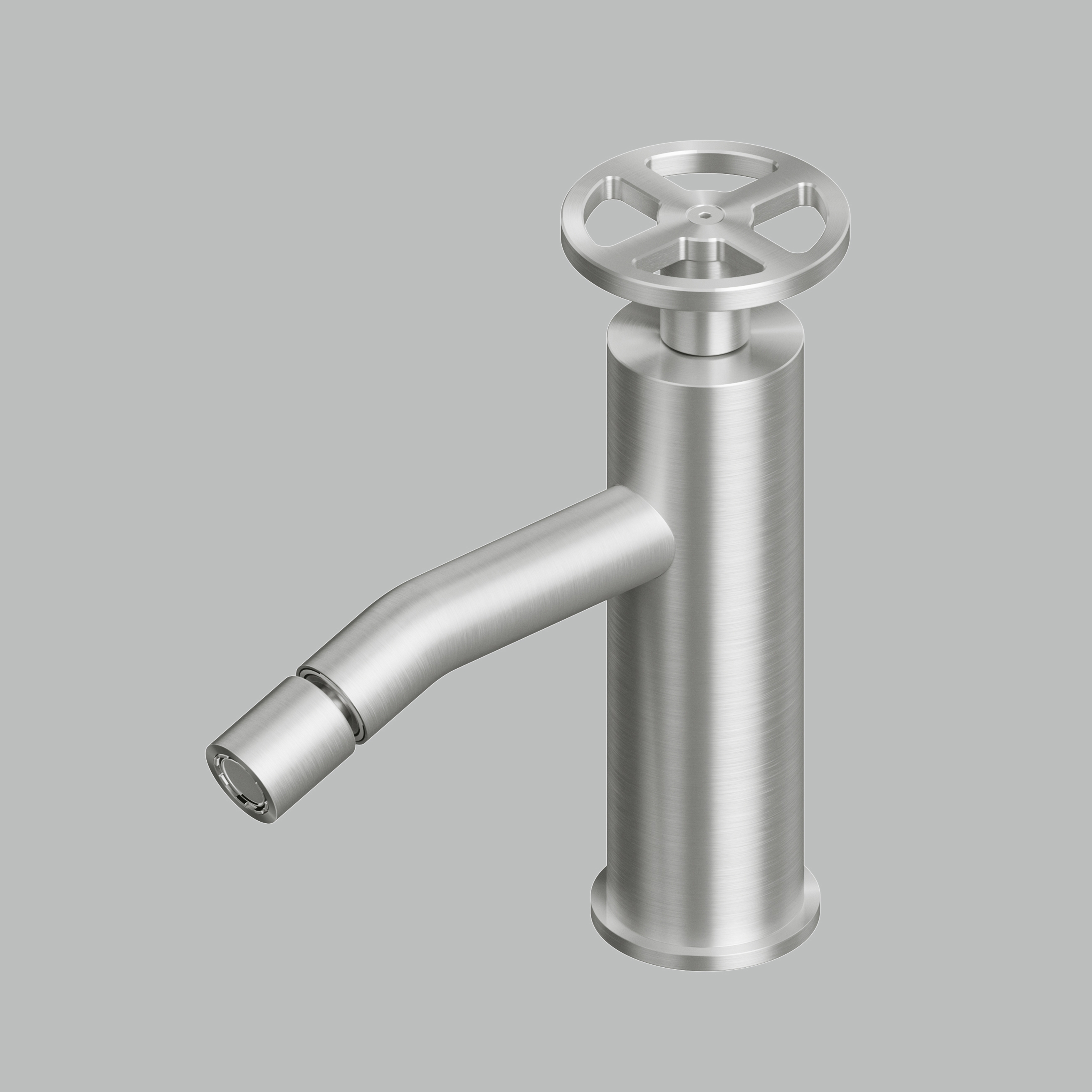 Valvola02 | Deck mounted hydroprogressive mixer
with adjustable spout