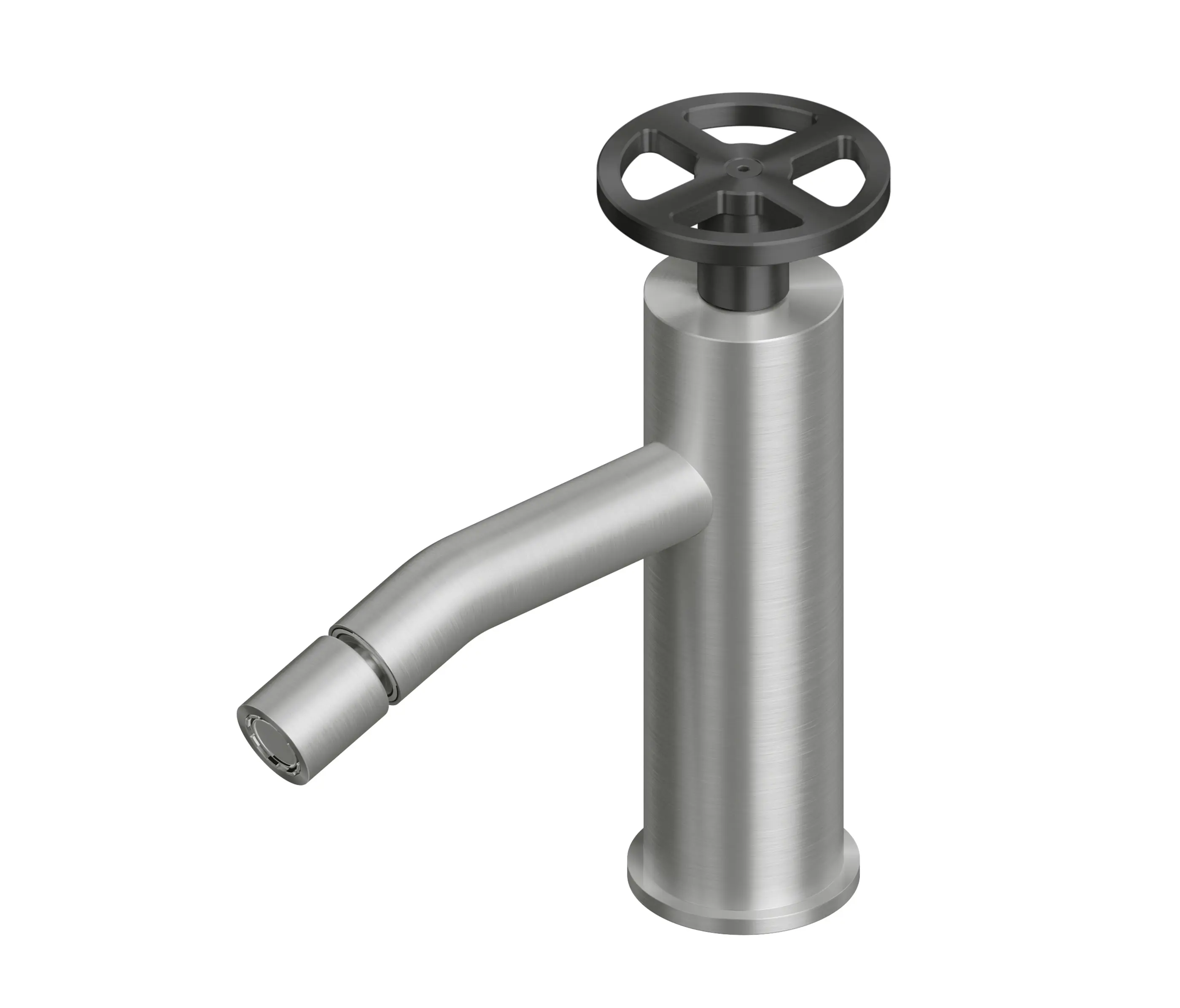 Quadrodesign - Valvola02 | Deck mounted hydroprogressive mixer
with adjustable spout