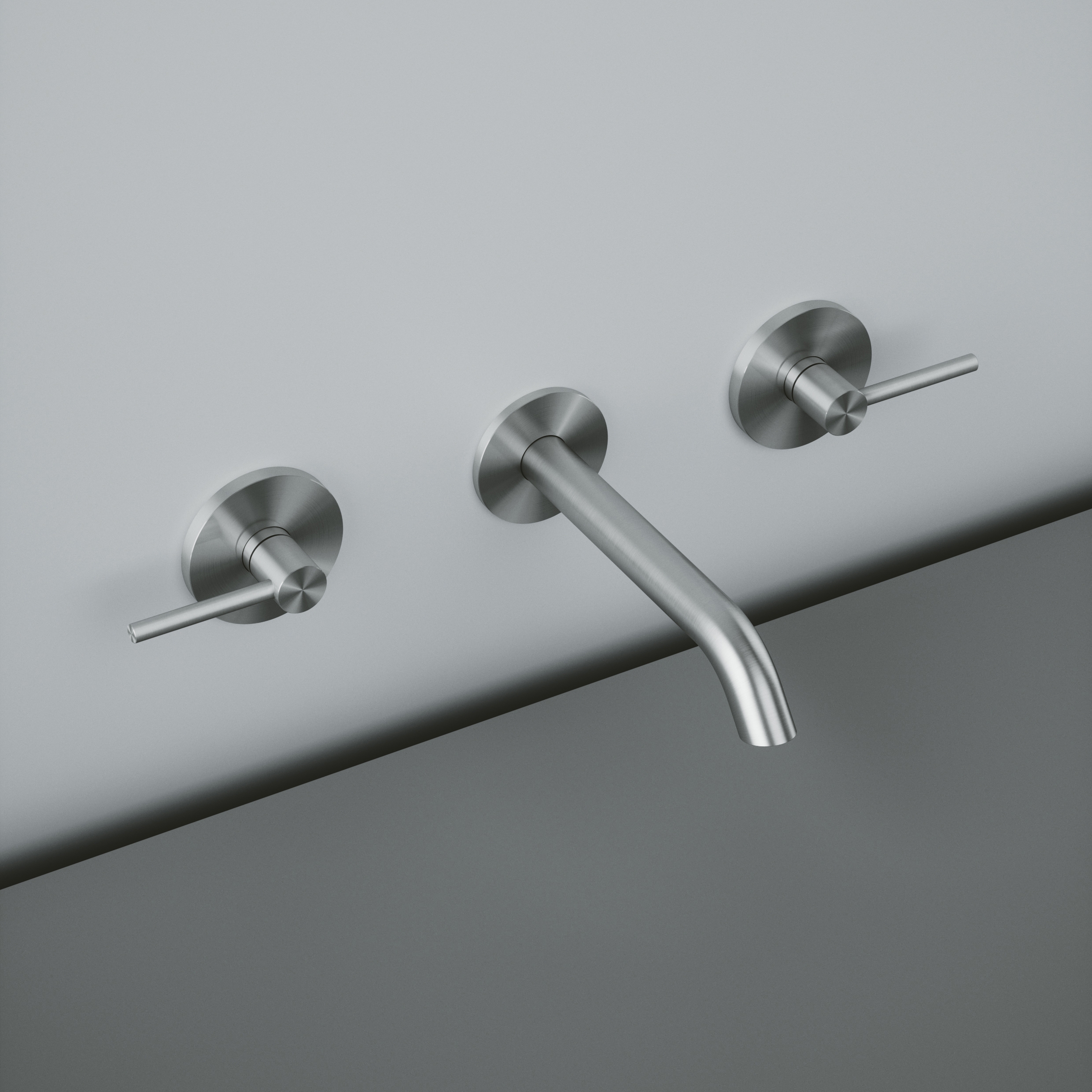 FFQT | Wall mounted dual handle mixer with spout