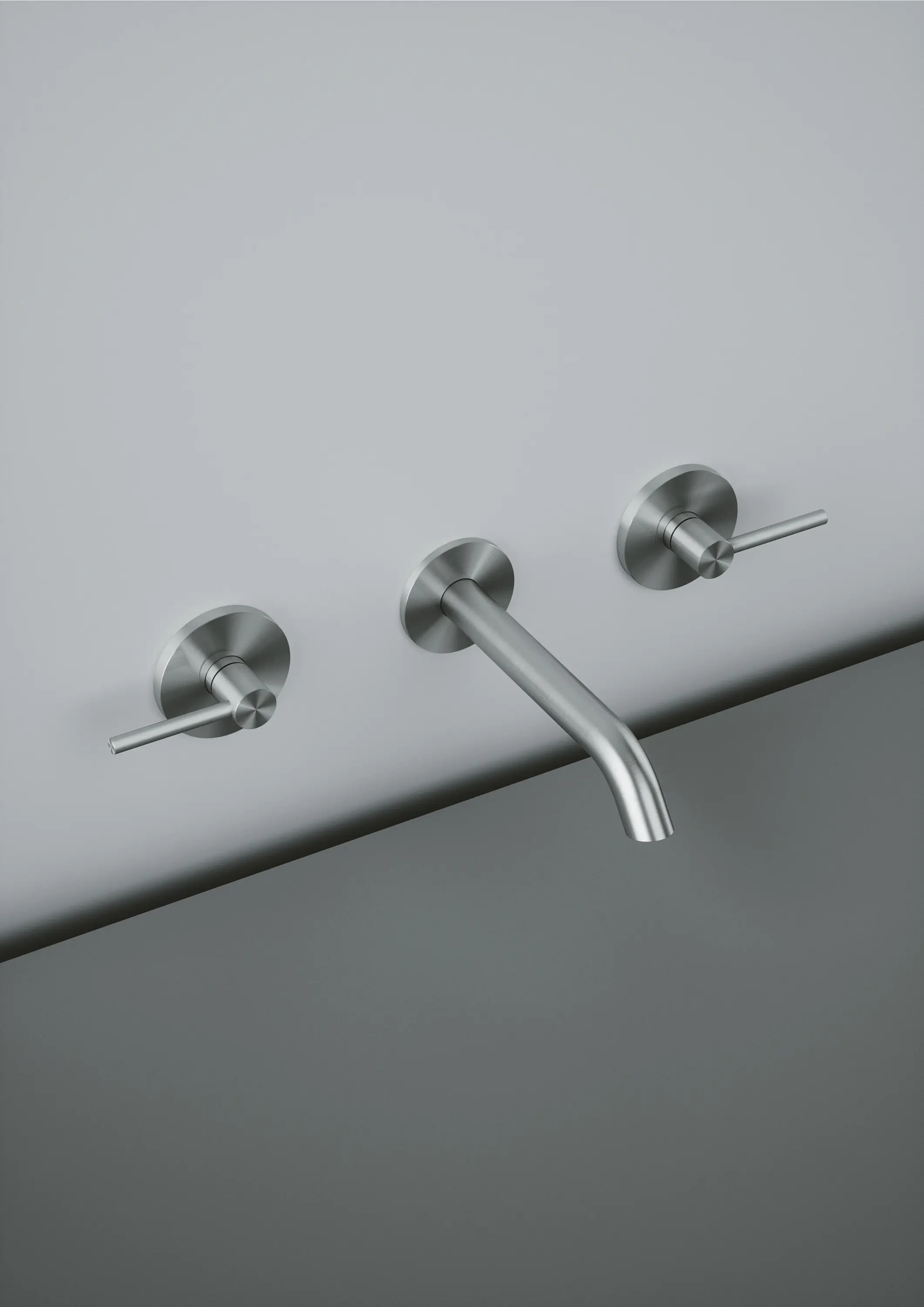 Quadrodesign - FFQT | Gruppo lavabo da parete con bocca di erogazione