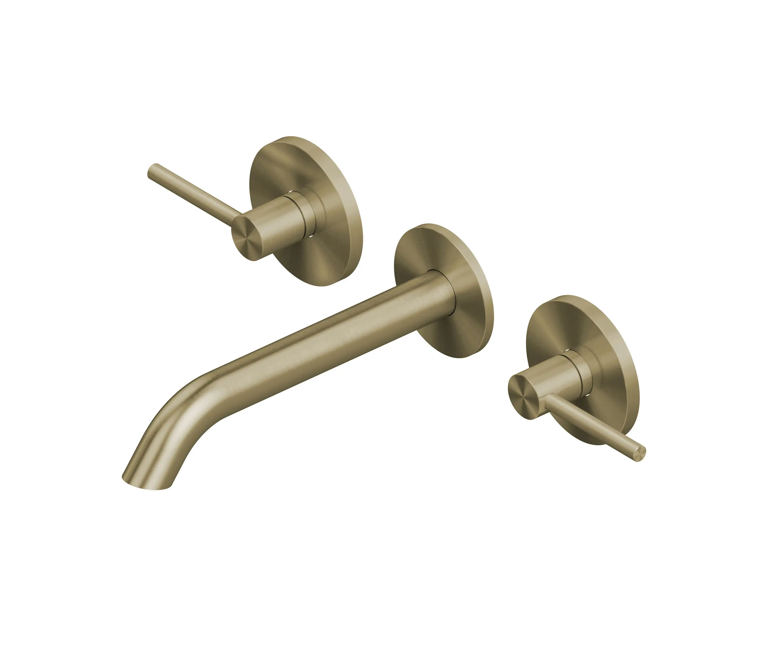 Quadrodesign - FFQT | Wall mounted dual handle mixer with spout