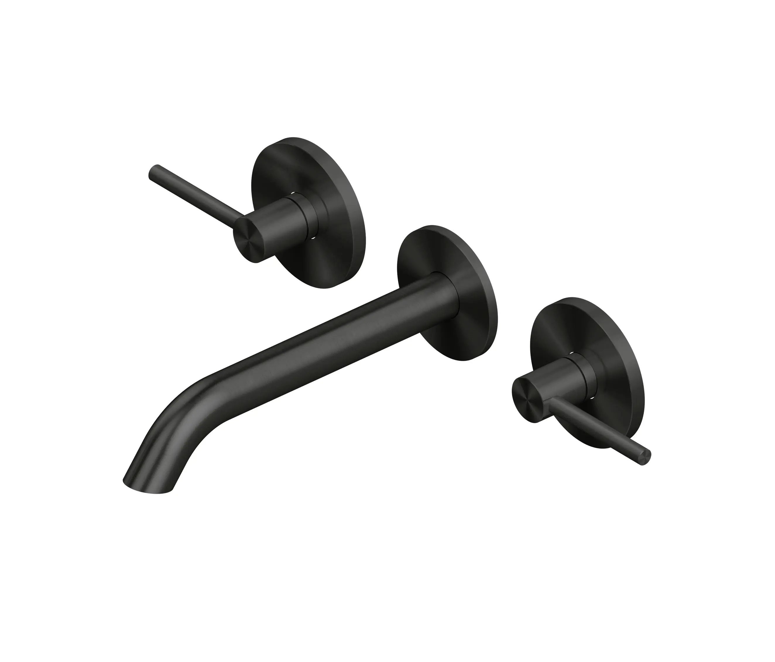 Quadrodesign - FFQT | Wall mounted dual handle mixer with spout