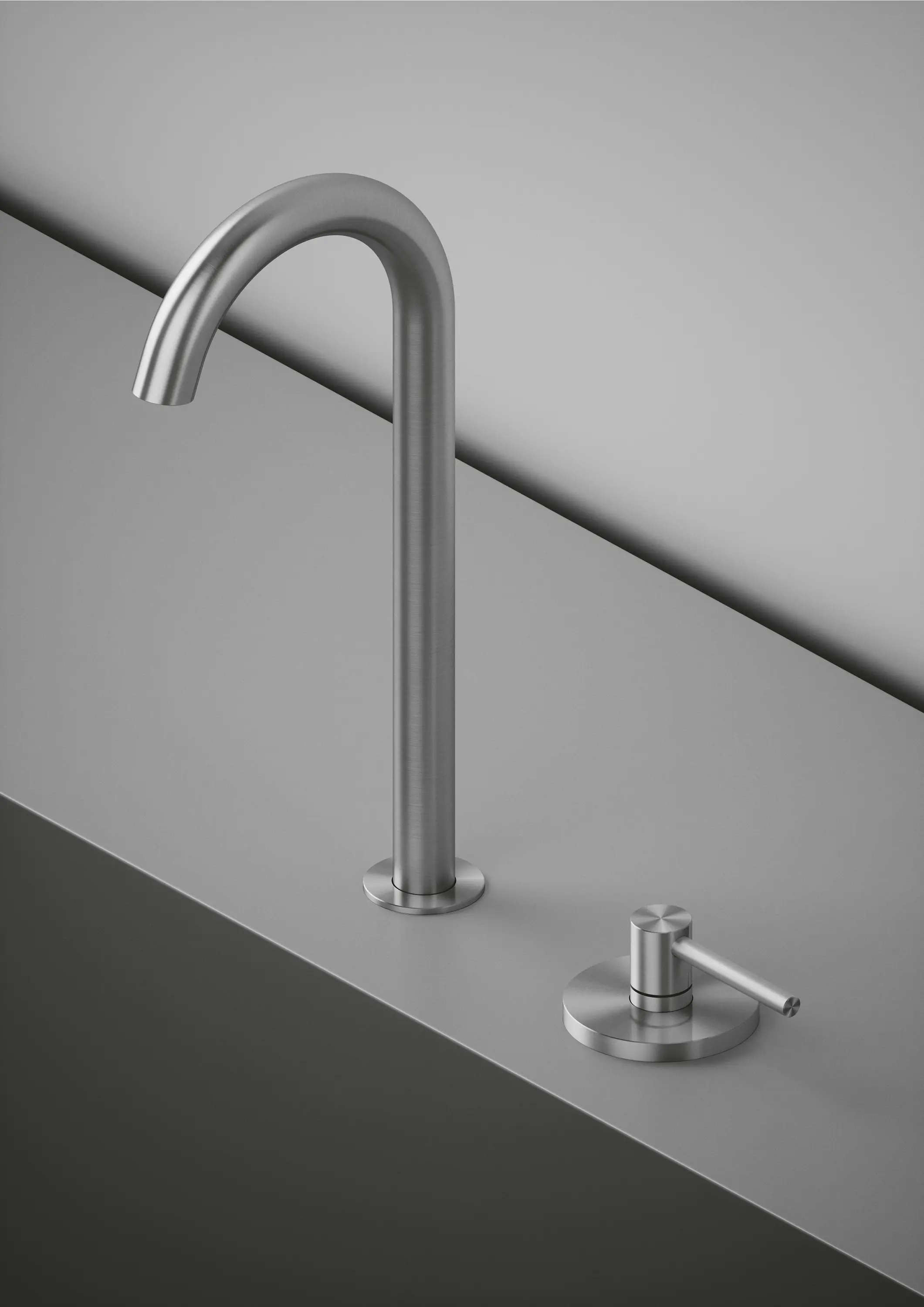 Quadrodesign - FFQT | Zweilocharmatur mit Mischer und drehebaren Auslauf