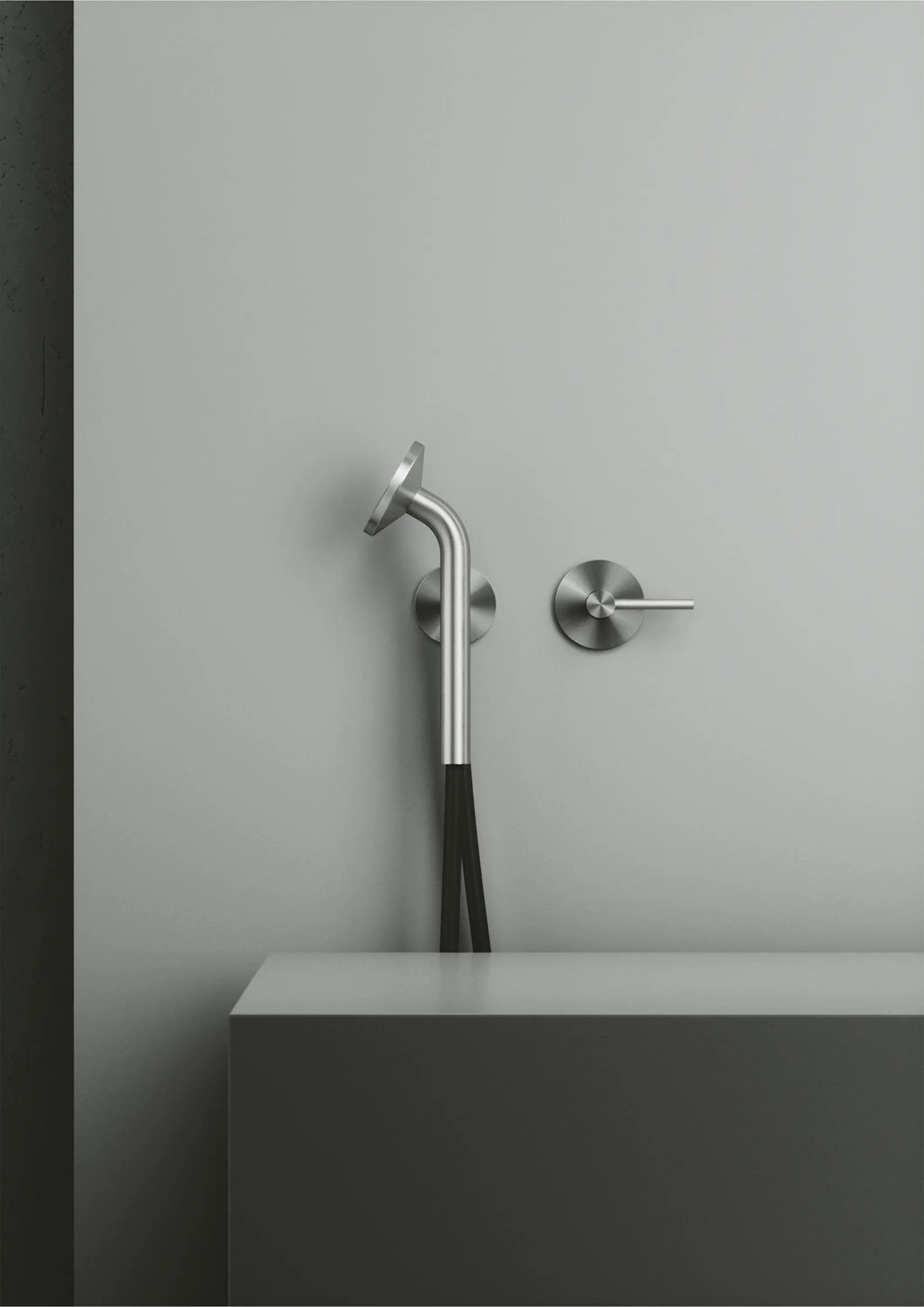 Quadrodesign - FFQT | Mezclador a muro con teleducha