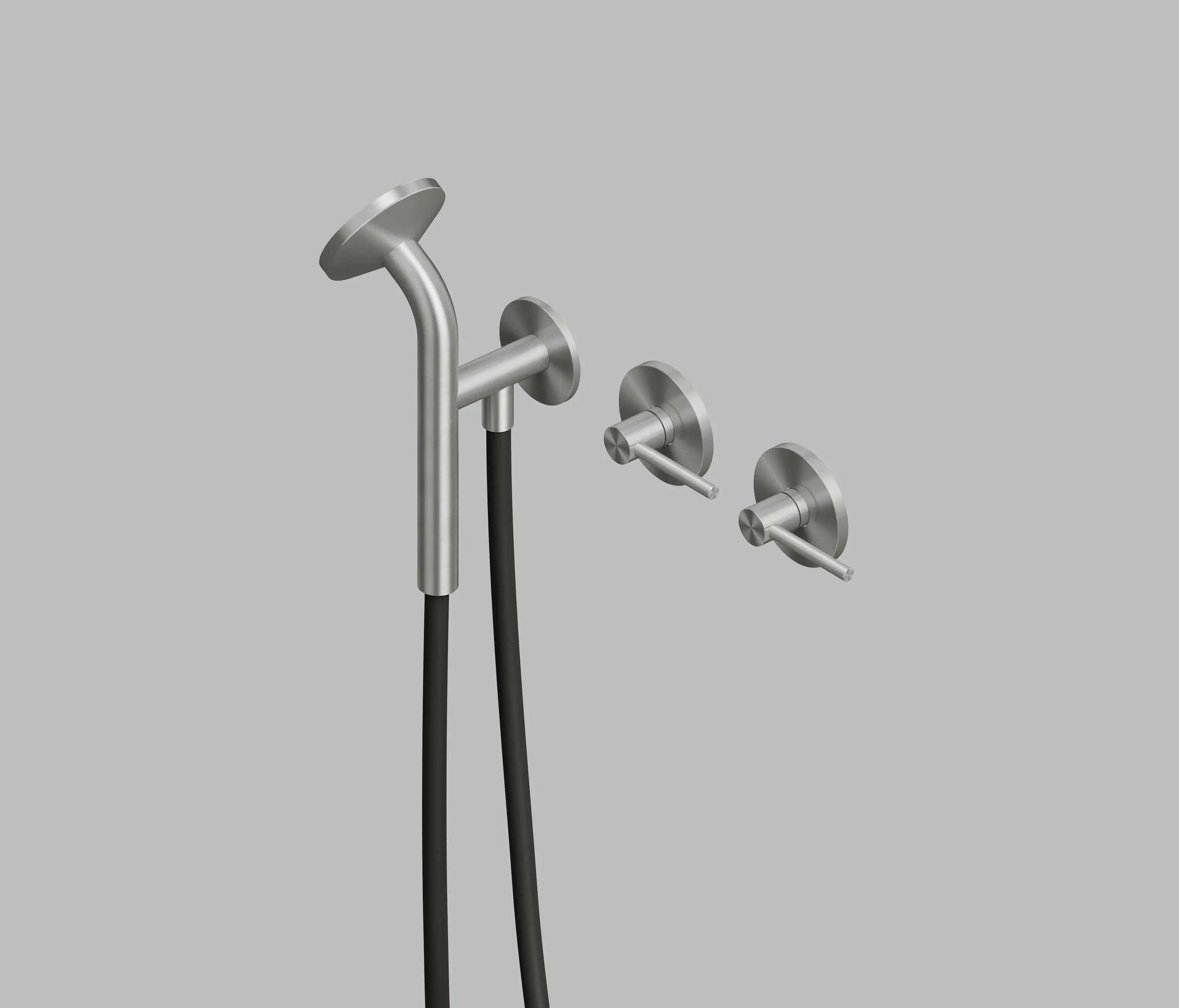 Quadrodesign - FFQT | Gruppo 2 miscelatori a parete con kit doccia