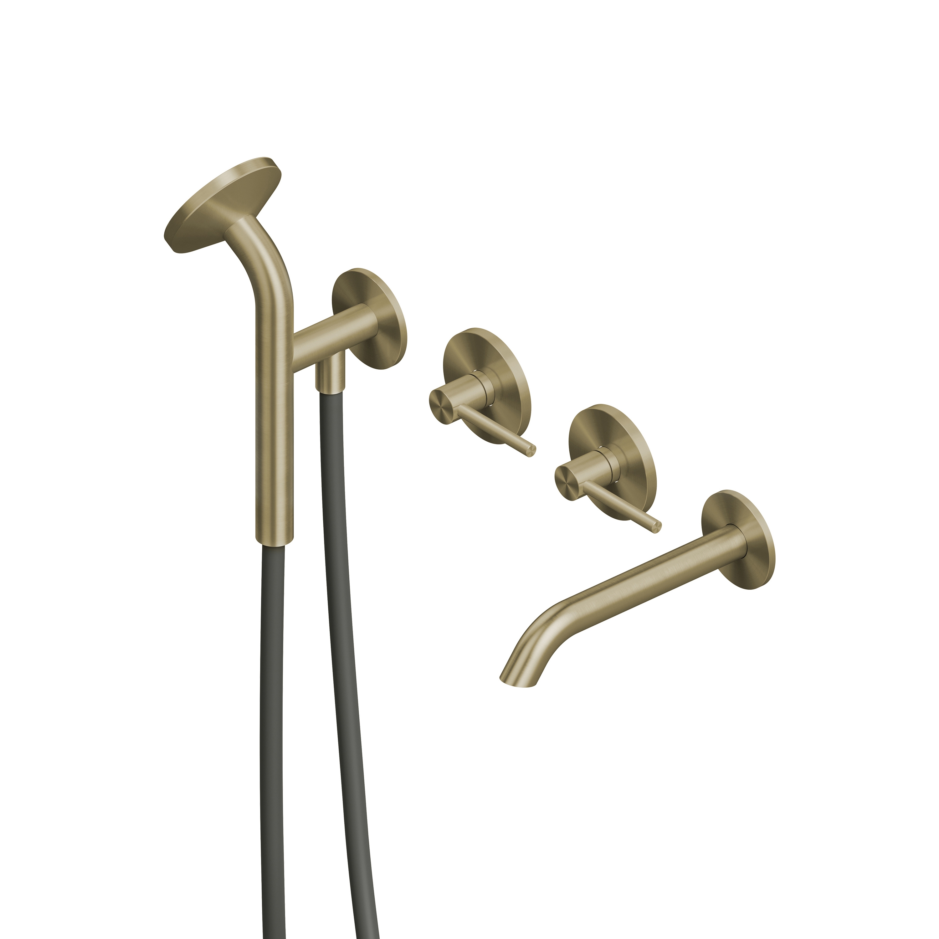 FFQT | Wall mounted mixers set with spout and handshower kit
