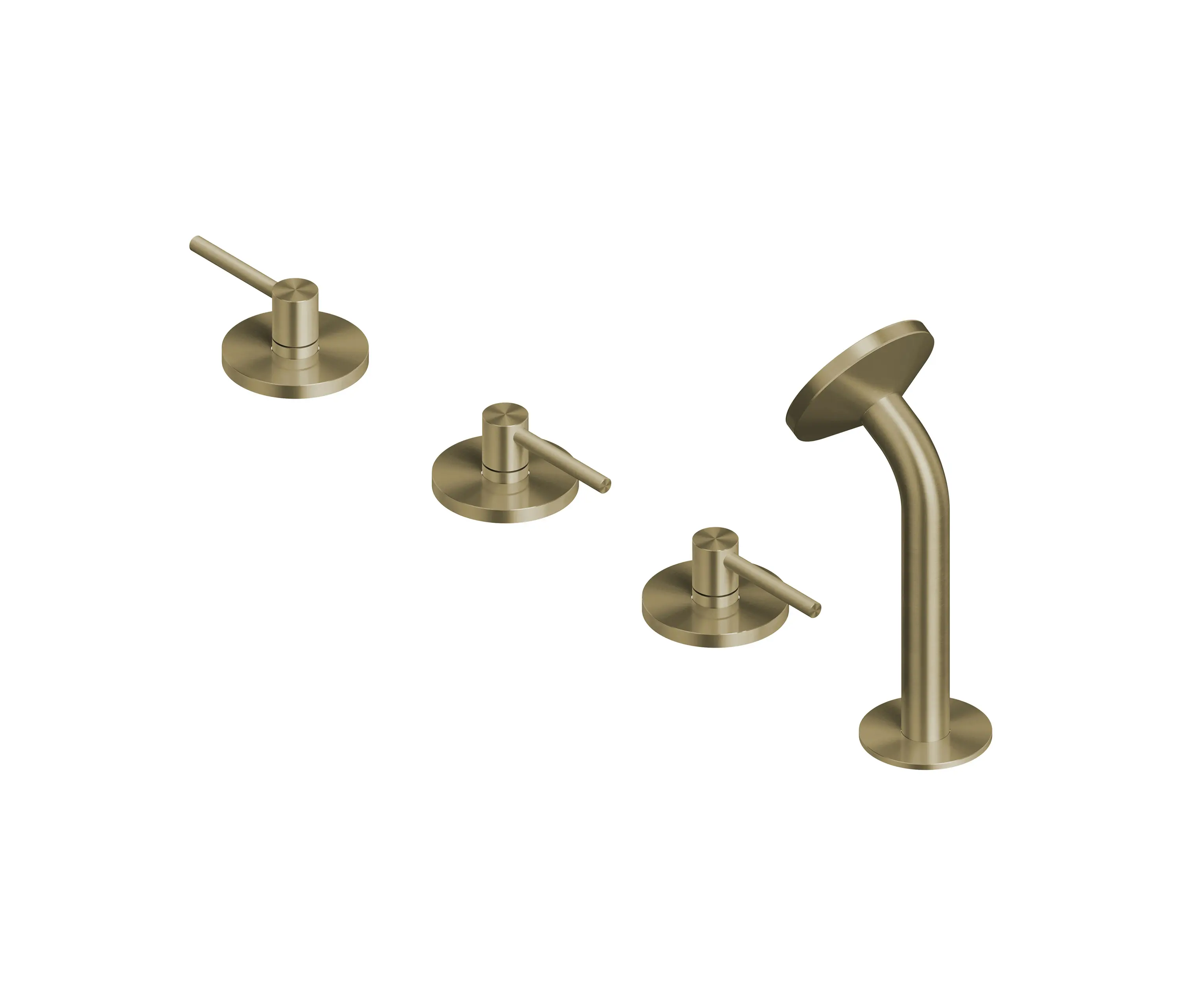 Quadrodesign - FFQT | Mezclador de 2 orificios y mezclador con kit de ducha