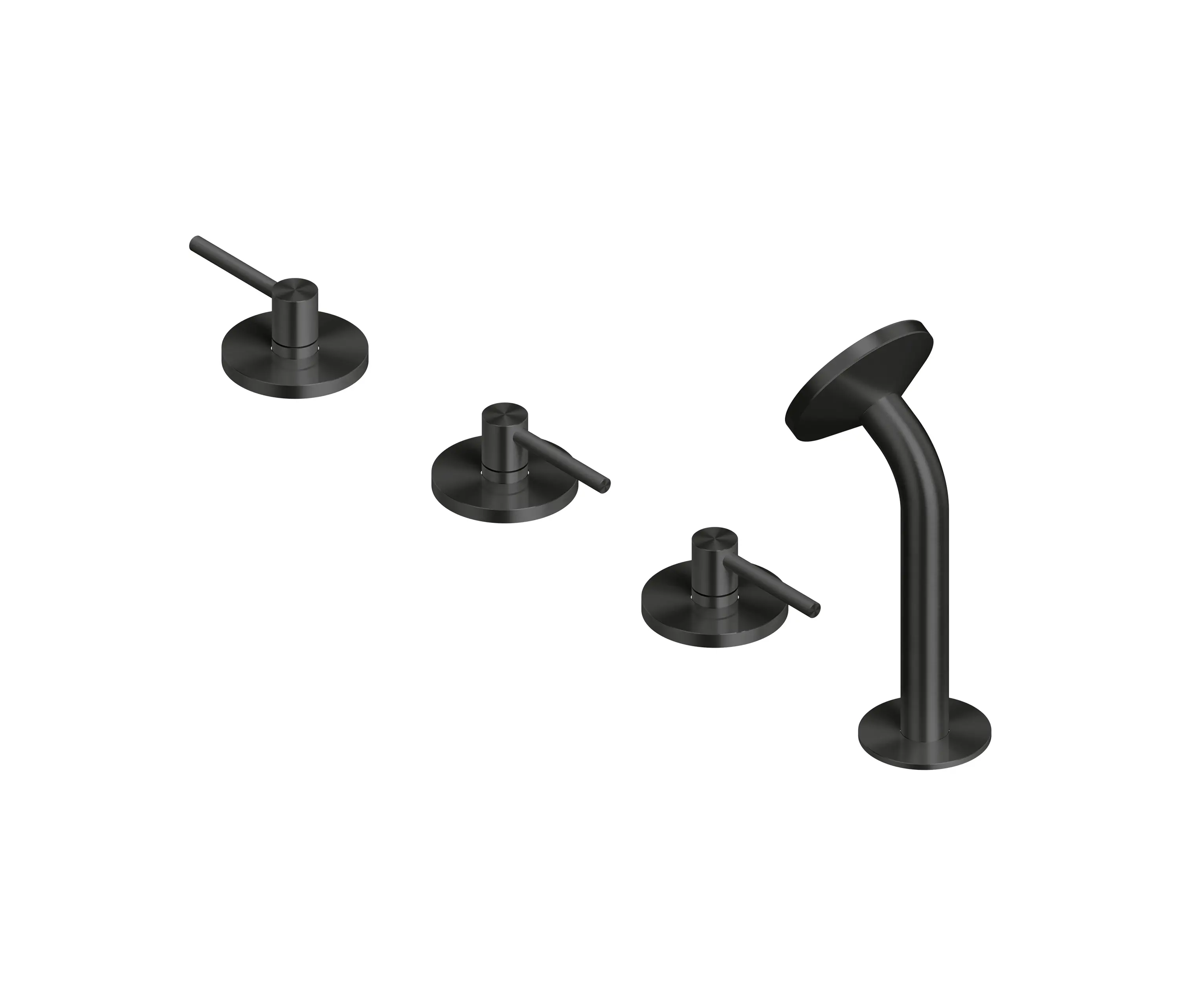 Quadrodesign - FFQT | Mezclador de 2 orificios y mezclador con kit de ducha