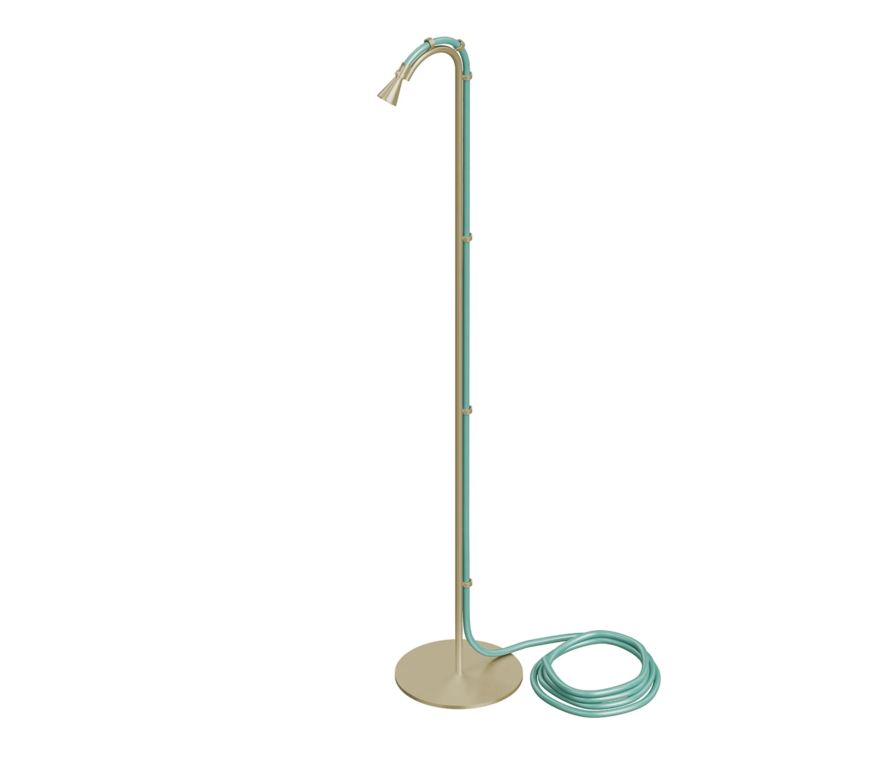 Quadrodesign - FFQT | Colonne de douche extérieure sur pied avec pomme de douche avec jet, tuyau d'arrosage non inclus