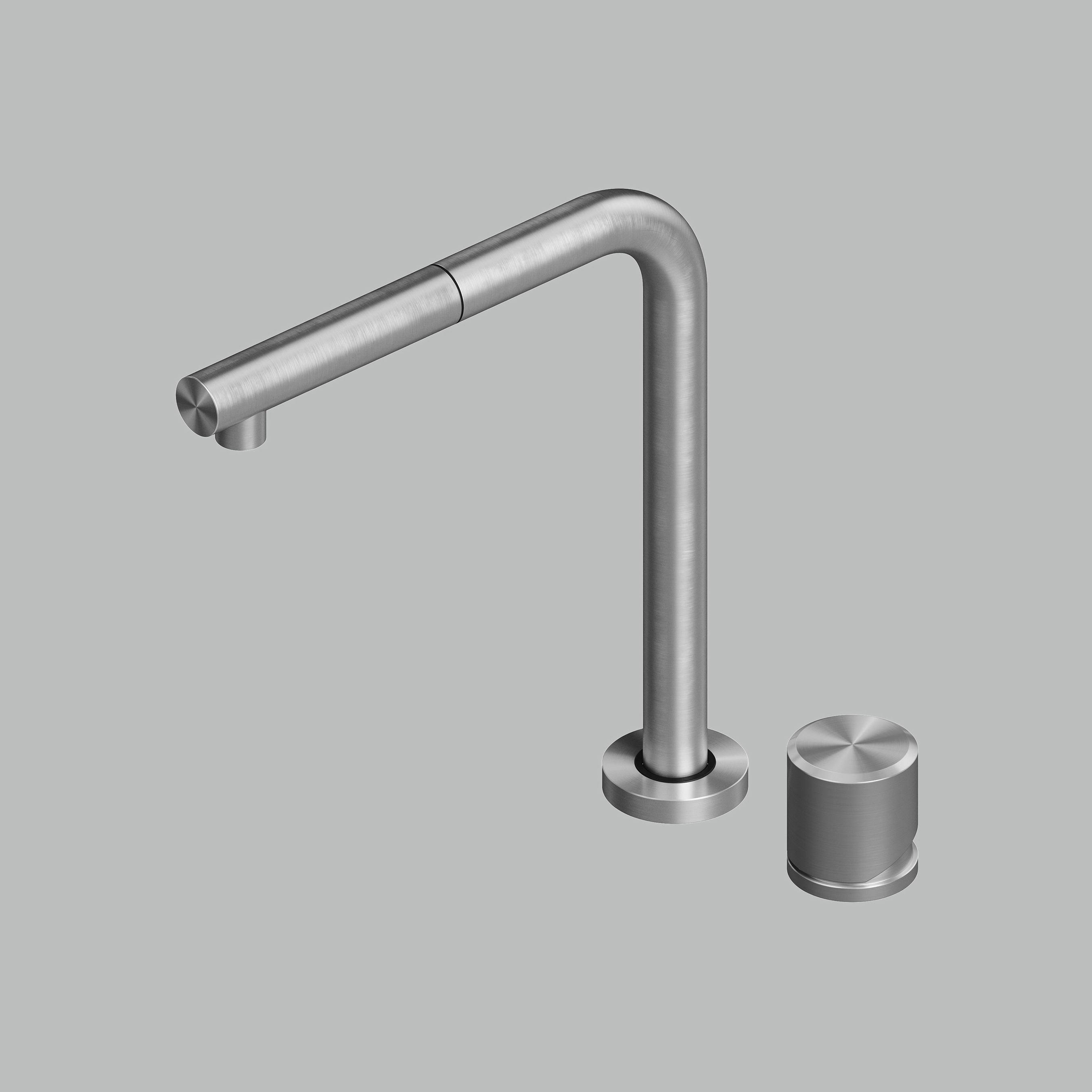 Mostra il prodotto Kitchen Inox | Miscelatore cucina con comando remoto e canna girevole estraibile ed abbattibile. Disponibile in versione non abbattibile del produttore Quadrodesign