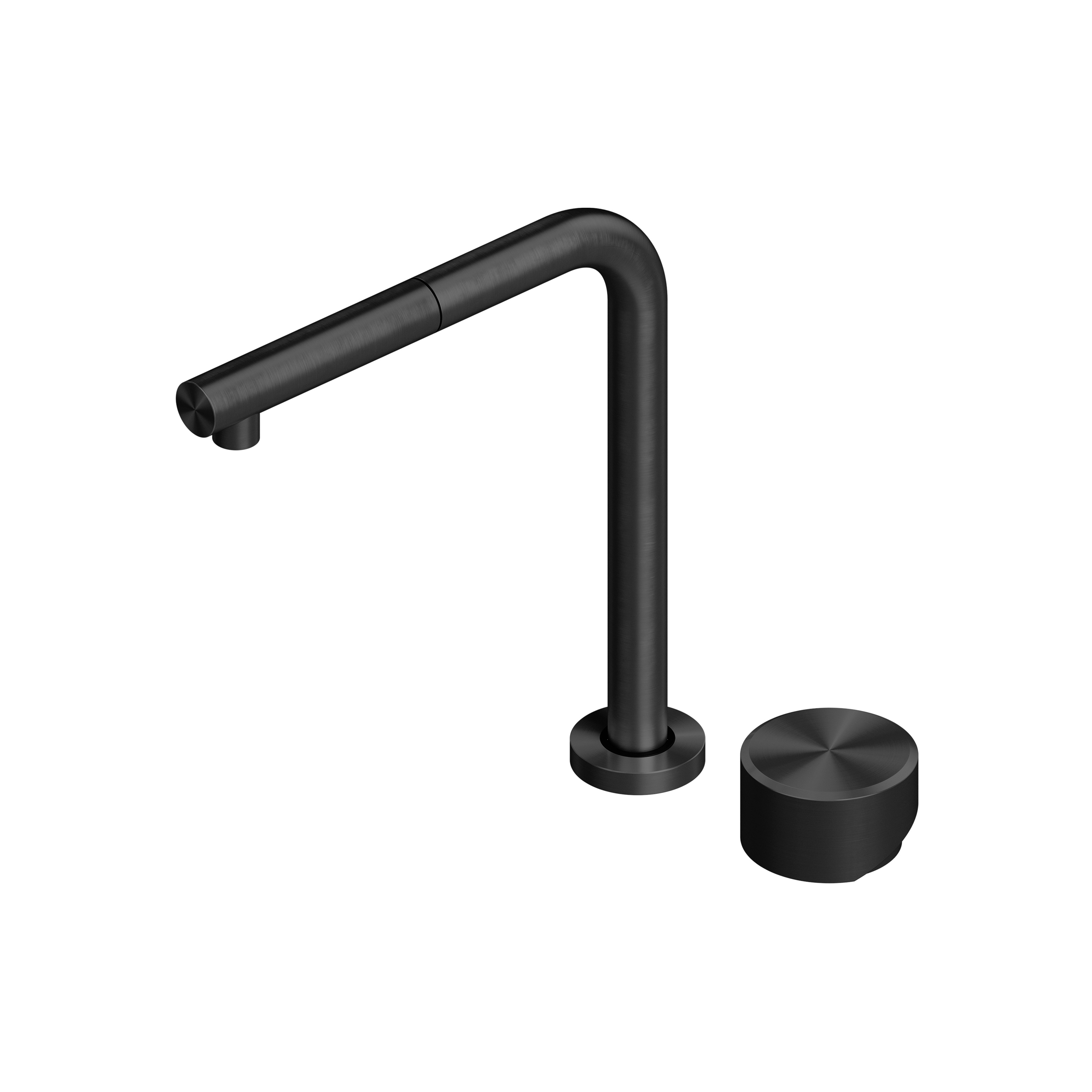 Kitchen Inox | Kitchen sink mixer with remote mixer and swivelling, extractable and under-window spout. Available in the non-collapsible version