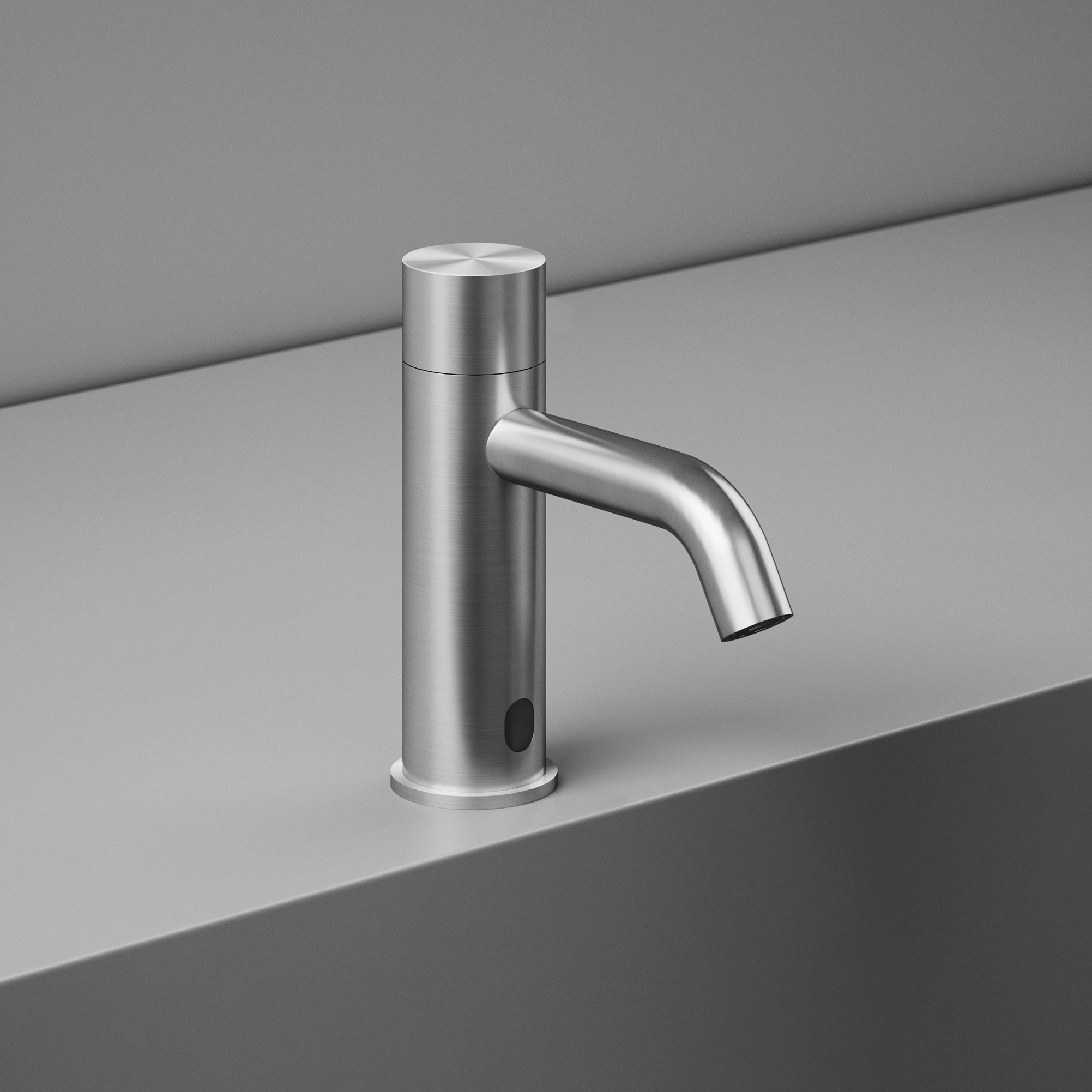 Mostra il prodotto Sense | Miscelatore a piano con sensore di presenza a infrarossi, solo acqua fredda. del produttore Quadrodesign