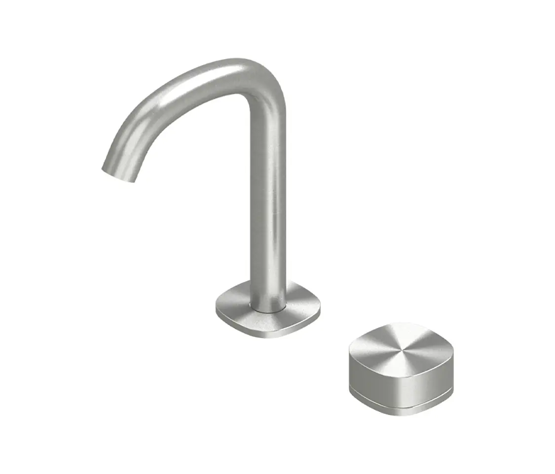 Quadrodesign - Super | Progressive two-hole countertop mixer group with swivel spout