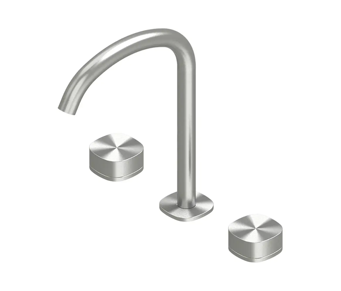 Quadrodesign - Super | 3-hole deck-mounted tap with swivel spout