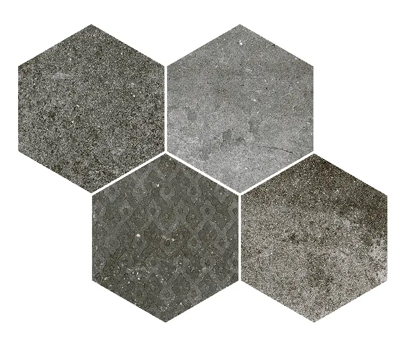 Cerdisa - Reden | mosaico esagonale dark grey