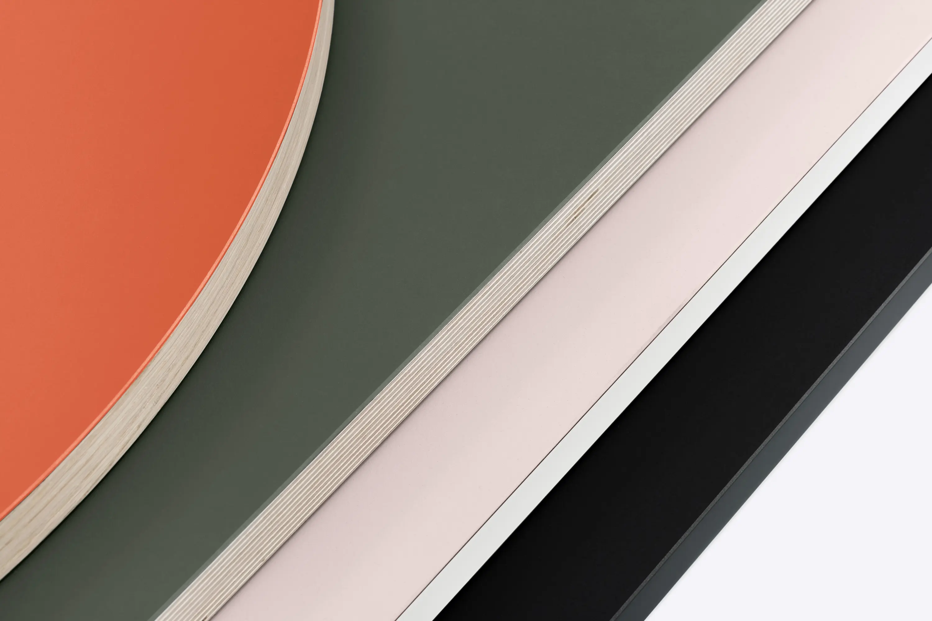 Faust Linoleum - Linoleum table top / MDF dyed + bevelled edge