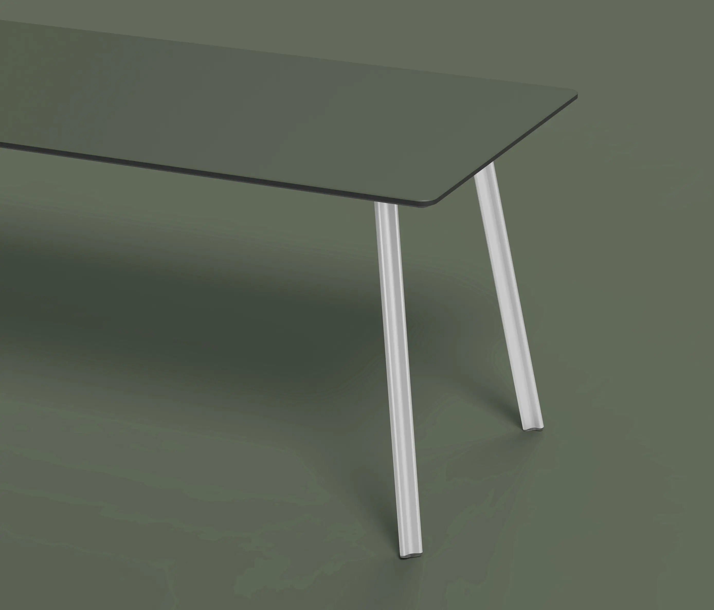 Faust Linoleum - Beam linoleum dining and contract table, rectangular