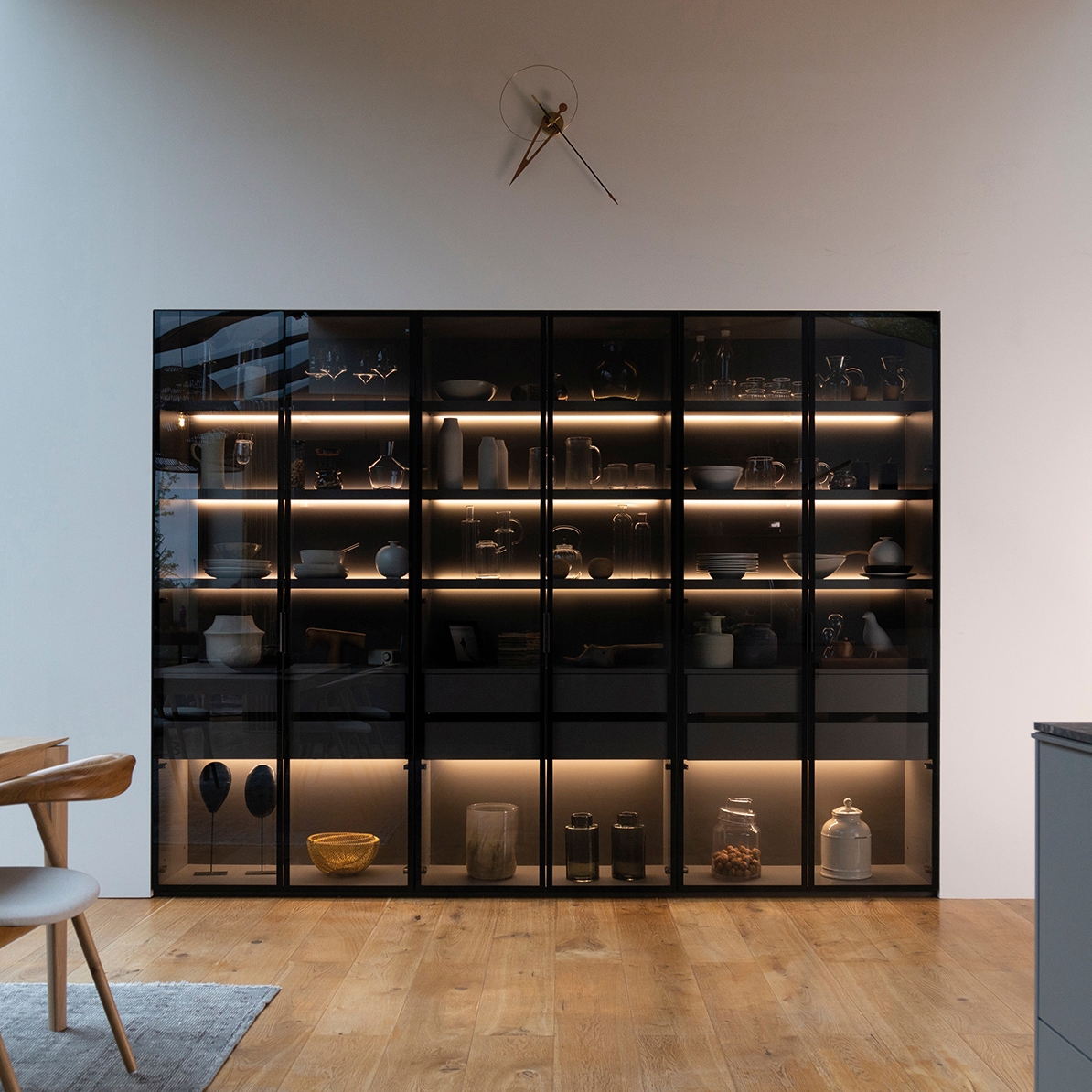 Display product Glass door unit with interior drawers from manufacturer Santos