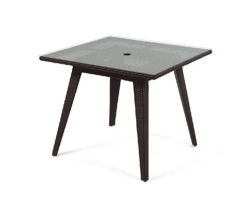 Kannoa - Senna Square Dining Table With Tempered Glass Top