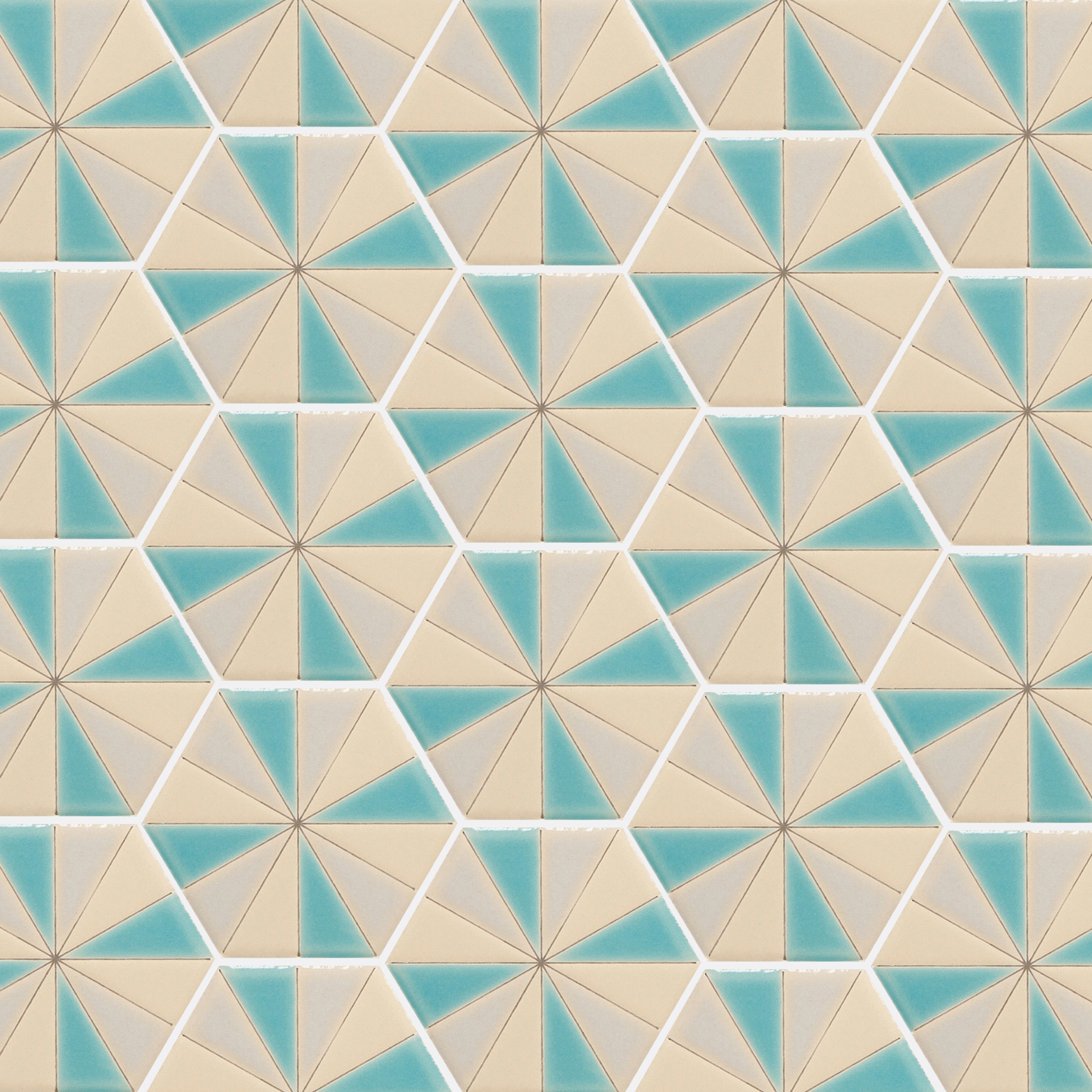 Display product Sisters | Pinwheel Caribbean Breeze from manufacturer Tango Tile