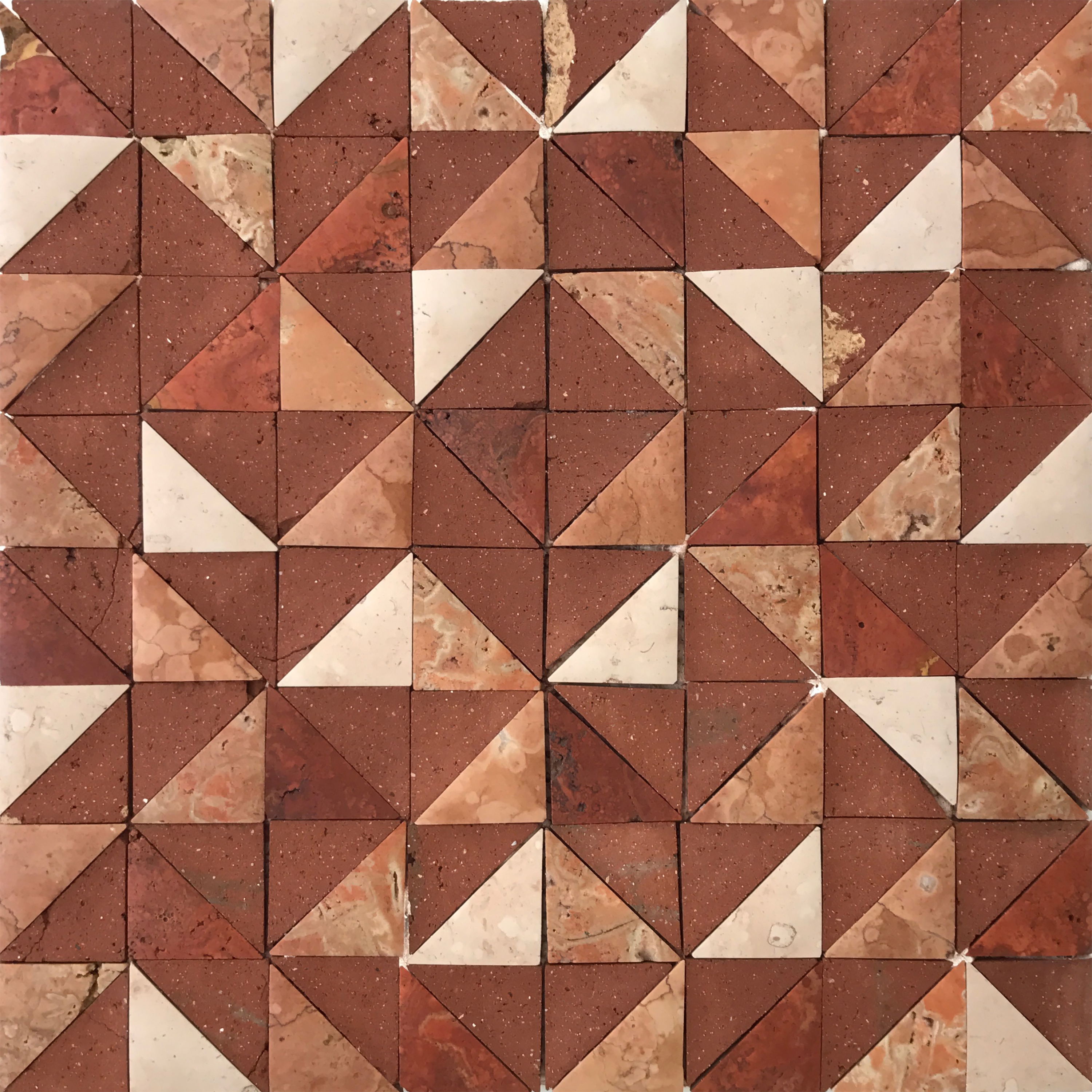 Display product Rurale | Marble and Porcelain Mosaic in Red from manufacturer Tango Tile