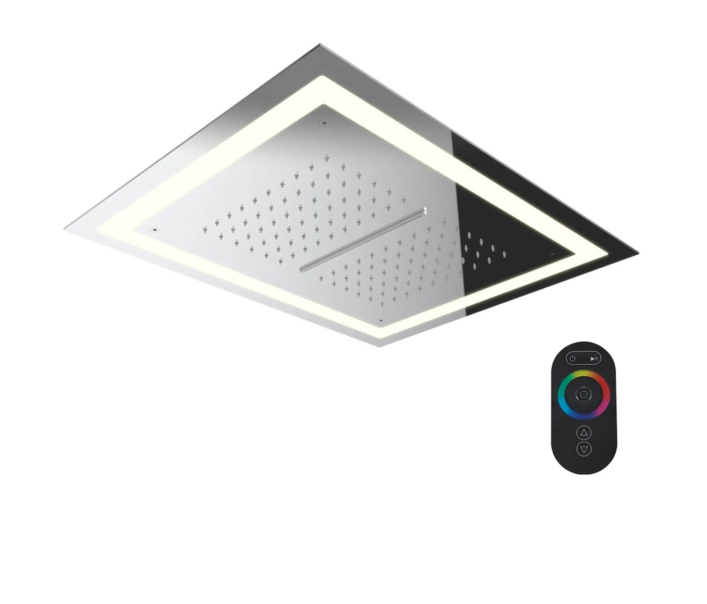 BAGNODESIGN - Bagnospa | Rectangular Recessed 2 Function Shower Head With RGB Lights