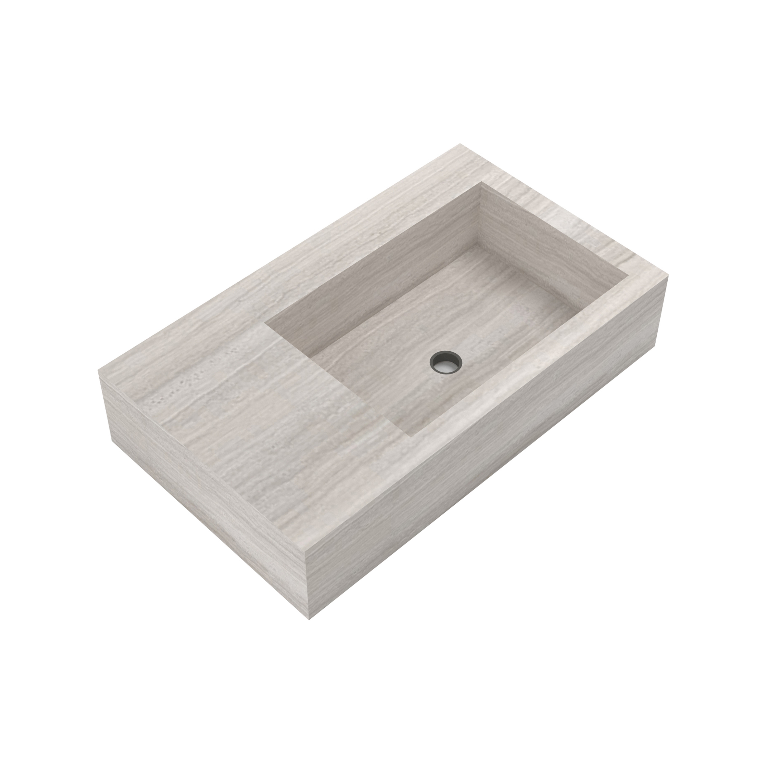 Produkt Alpine | St.Moritz | Wall Mounted Or Countertop Wash Basin Right Hand Bowl des Herstellers BAGNODESIGN anzeigen