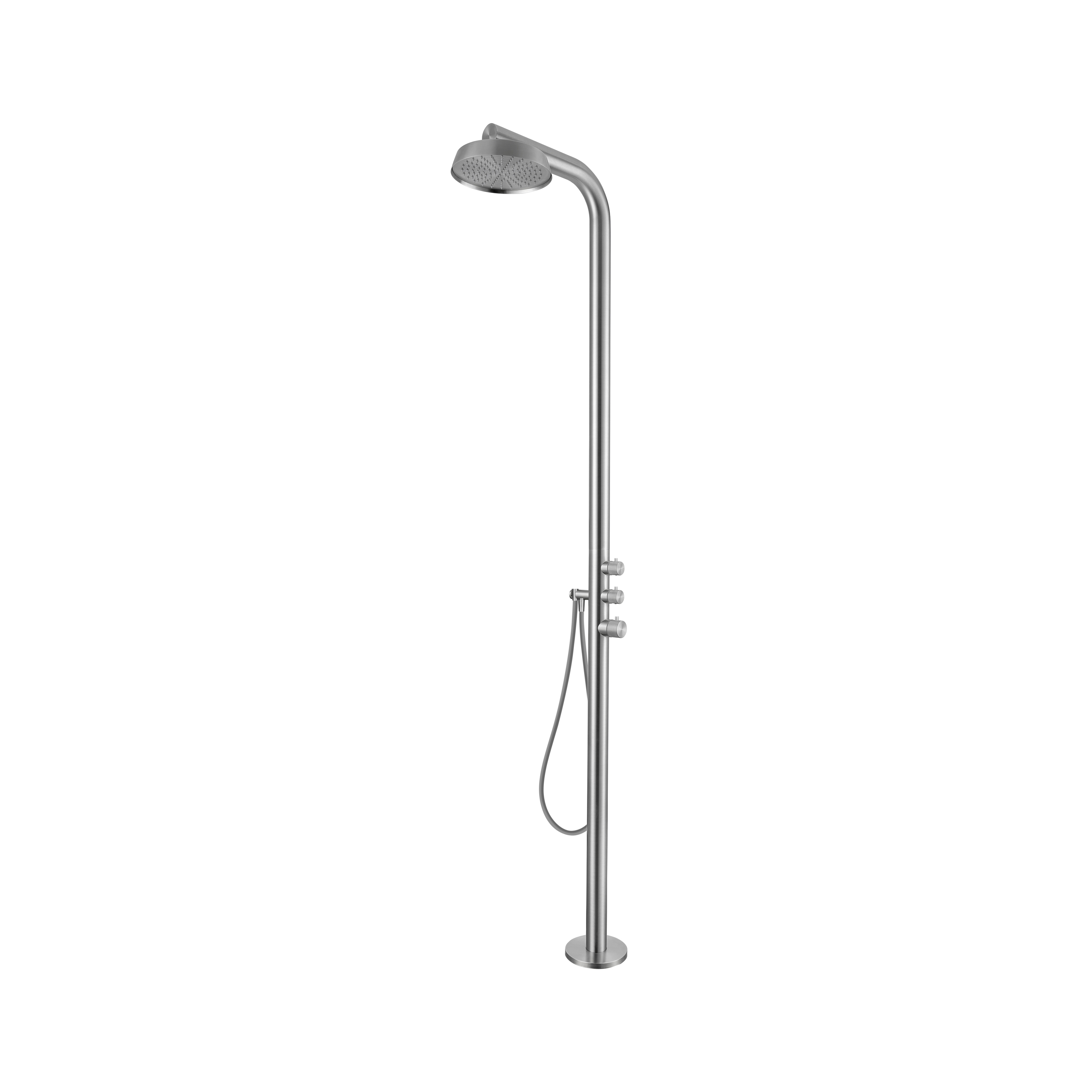 Mostra il prodotto Studio 316 | Outdoor Floor Mounted Shower Column Without Hand Shower Brushed Stainless Steel del produttore BAGNODESIGN