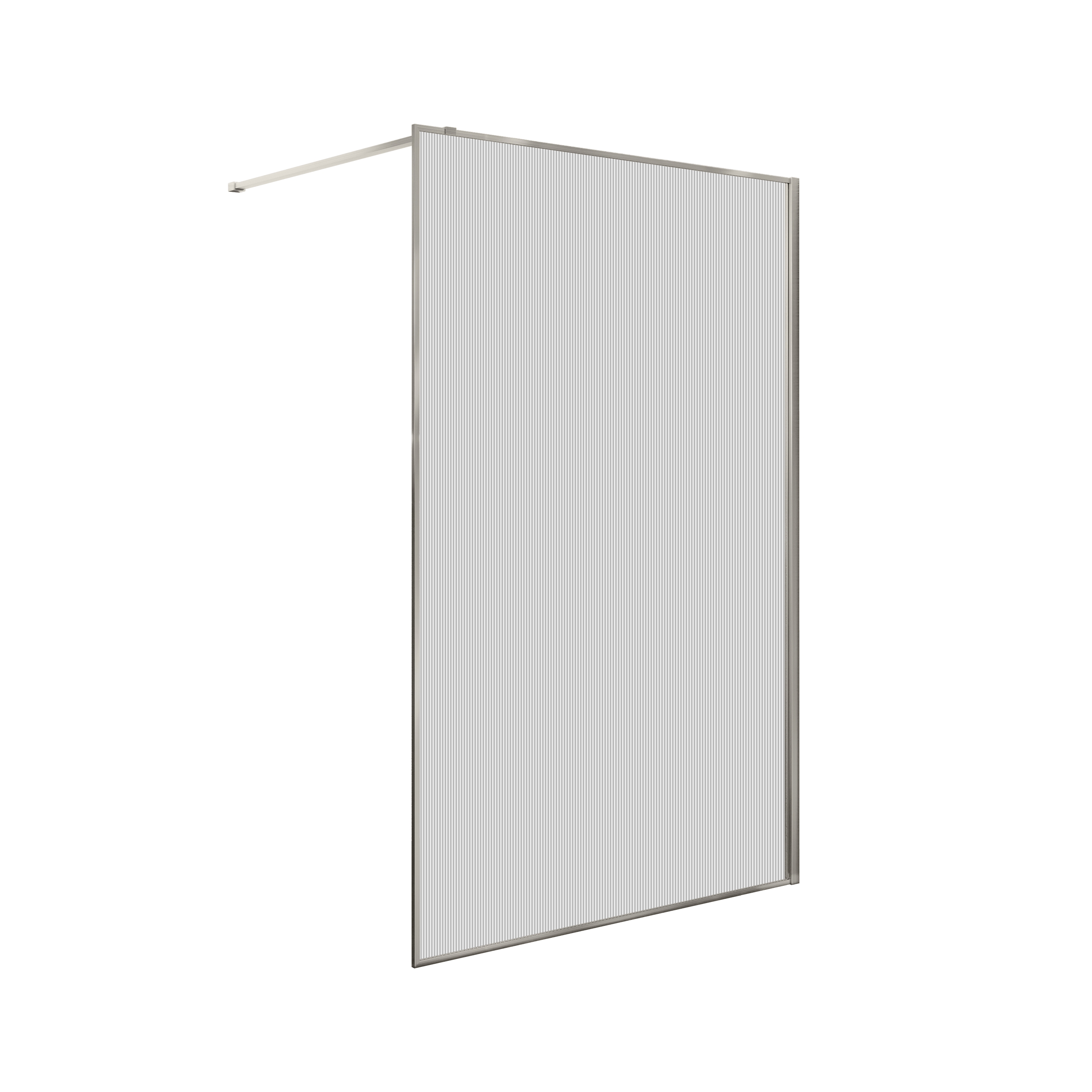 Mostra il prodotto Studio 316 | Walk-In Shower Panel Fluted Glass 1000X2000 Mm Brushed Inox del produttore BAGNODESIGN
