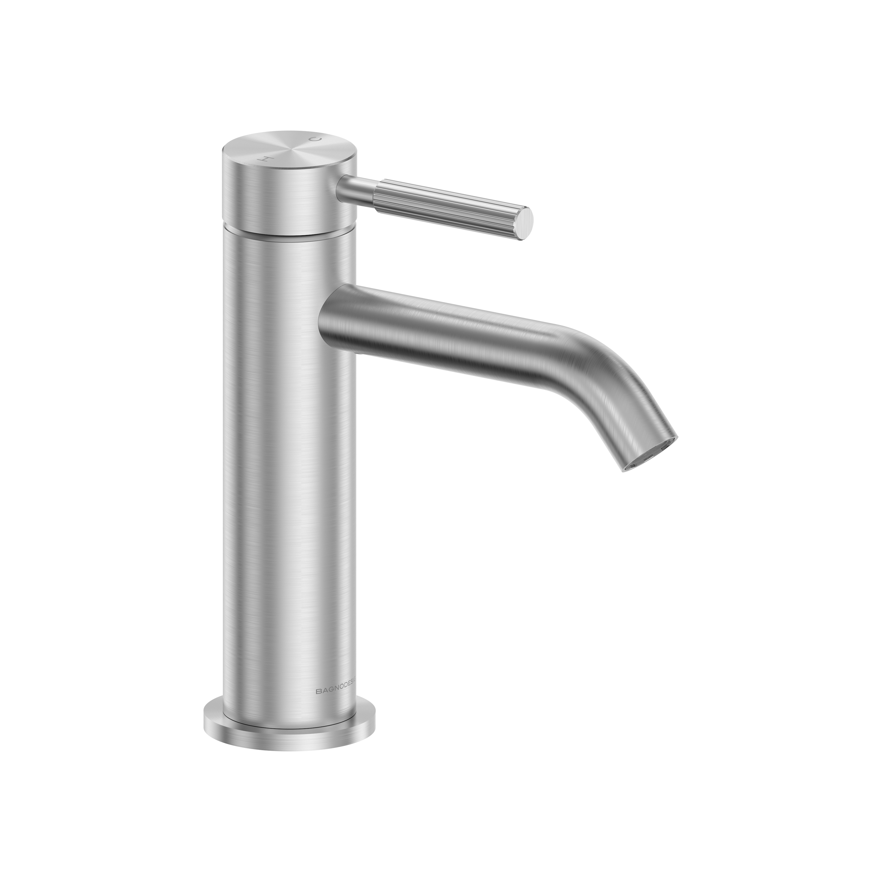 Produkt Studio 316 | Deck Mounted Mono Basin Mixer Without Waste Brushed Stainless Steel des Herstellers BAGNODESIGN anzeigen