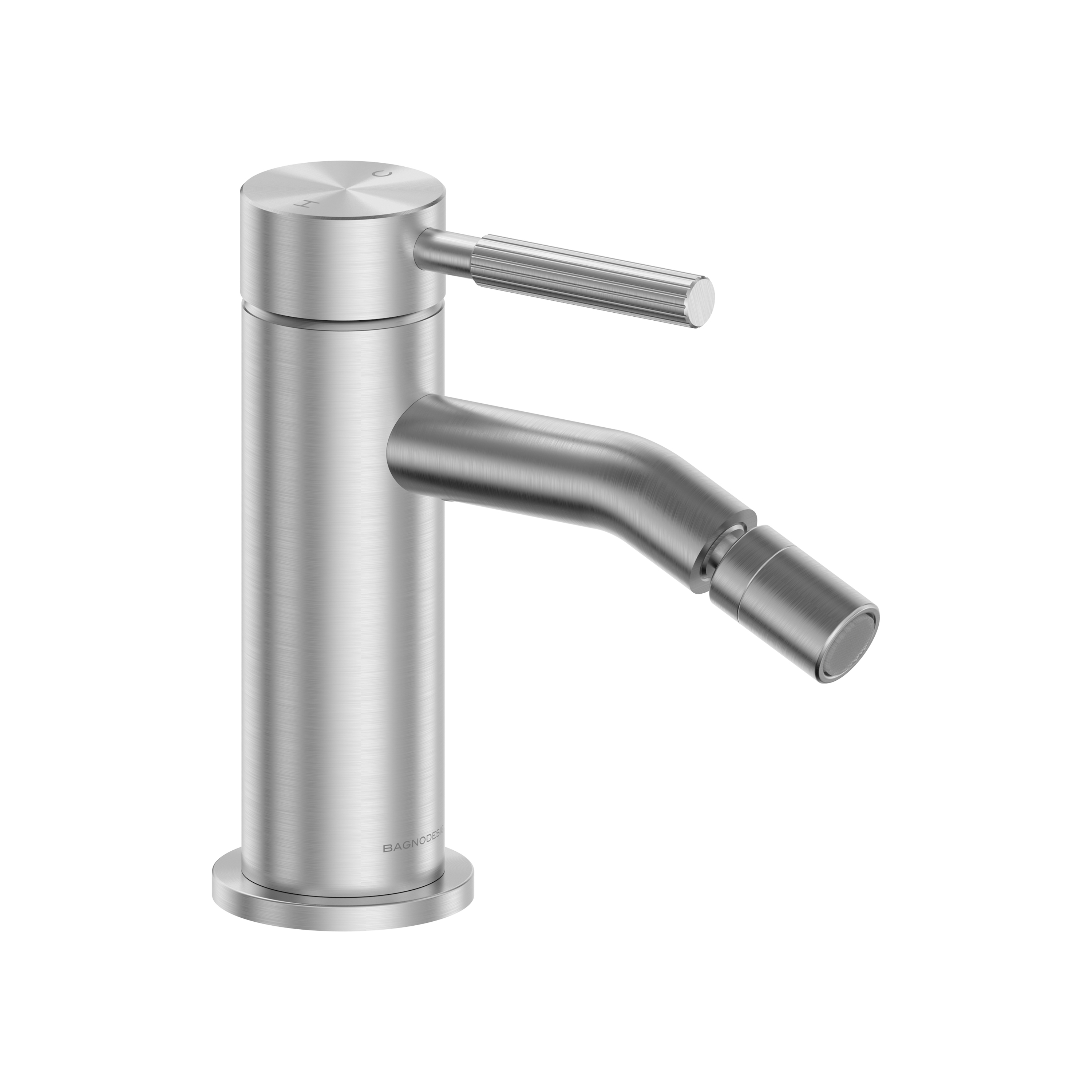 Display product Studio 316 | Deck Mounted Mono Bidet Mixer Without Waste Brushed Stainless Steel from manufacturer BAGNODESIGN