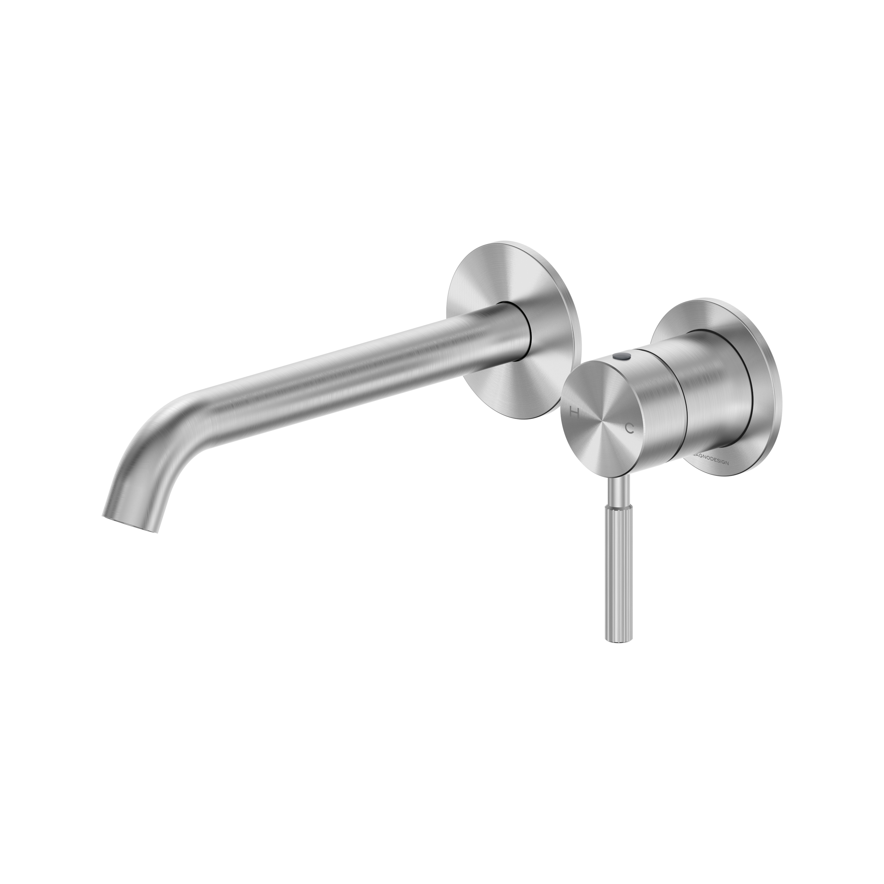 Display product Studio 316 | Wall Mounted Concealed 2 Hole Basin Mixer Brushed Stainless Steel from manufacturer BAGNODESIGN