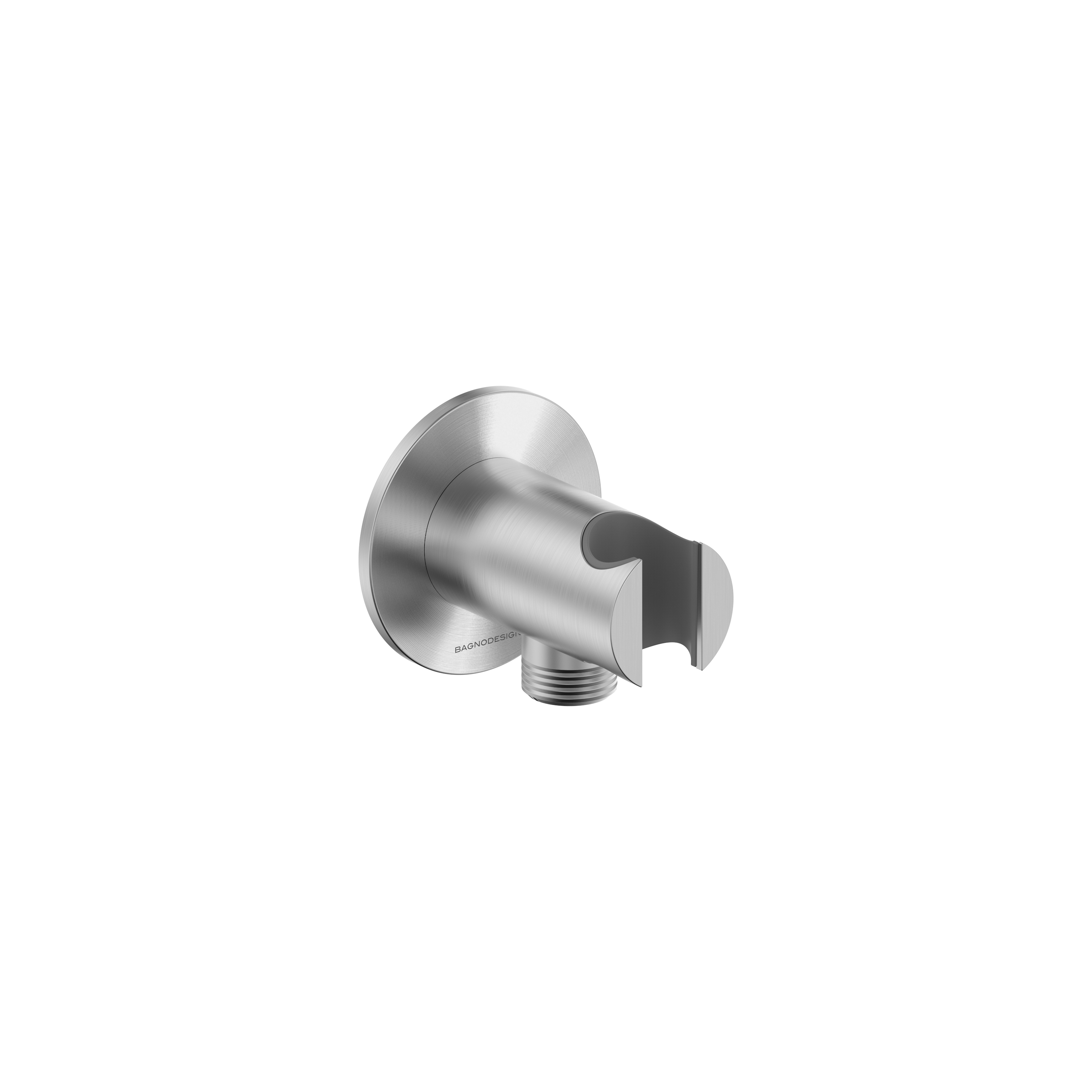 Display product Studio 316 | Round Wall Oulet With Holder Brushed Stainless Steel from manufacturer BAGNODESIGN