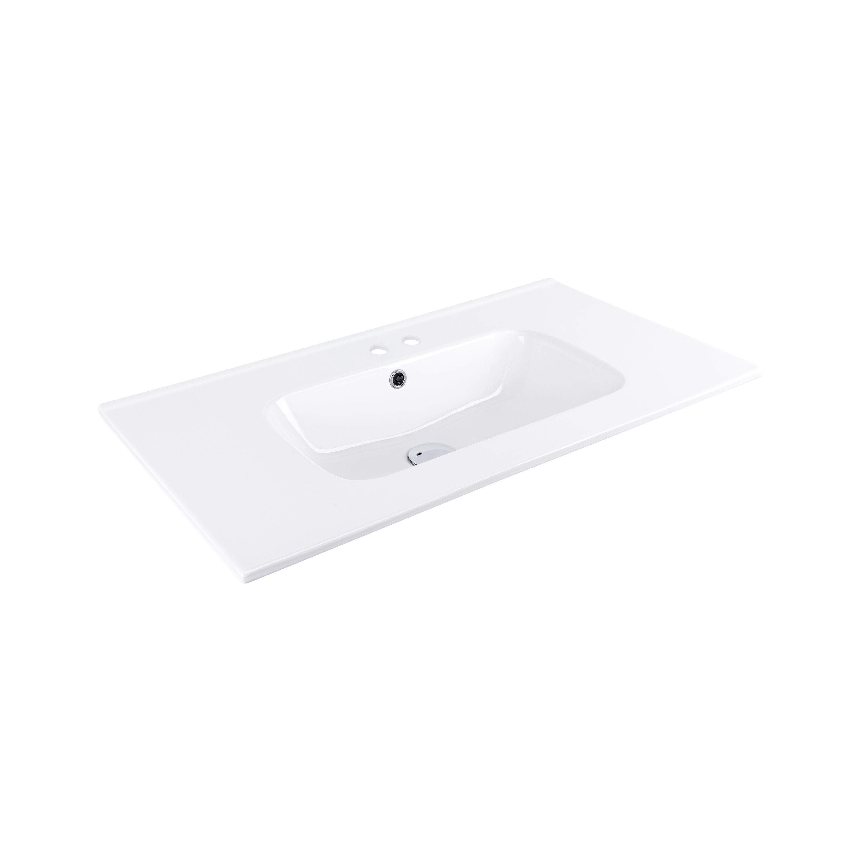 Display product Studio 316 | Integrated Right Hand 2 Hole Wash Basin 810X465X170 Mm White from manufacturer BAGNODESIGN