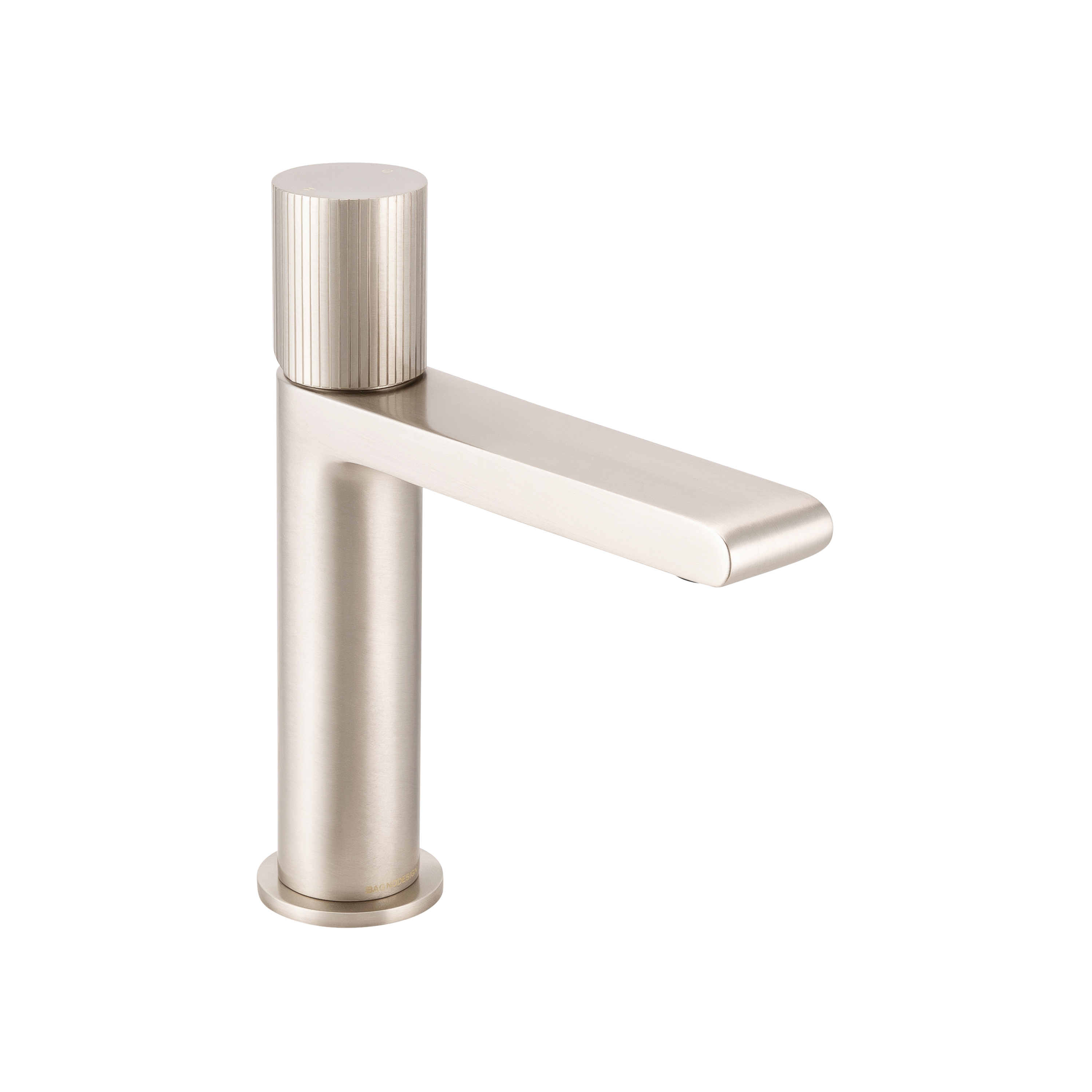 Toko Groove | Deck Mounted Mono Smooth Bodied Basin Mixer Without Waste Brushed Nickel