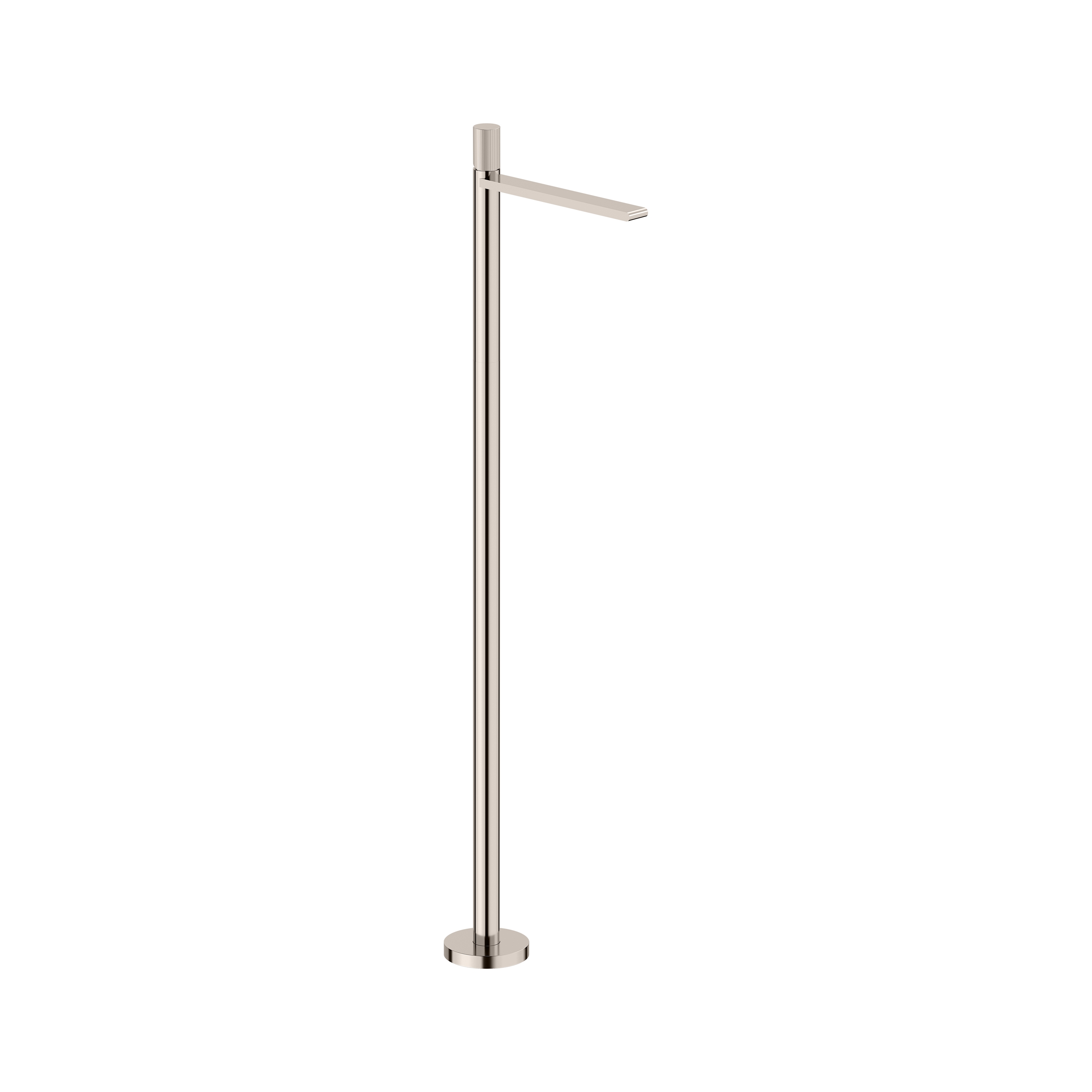 Toko Groove | Floor Mounted Basin Mixer Brushed Nickel