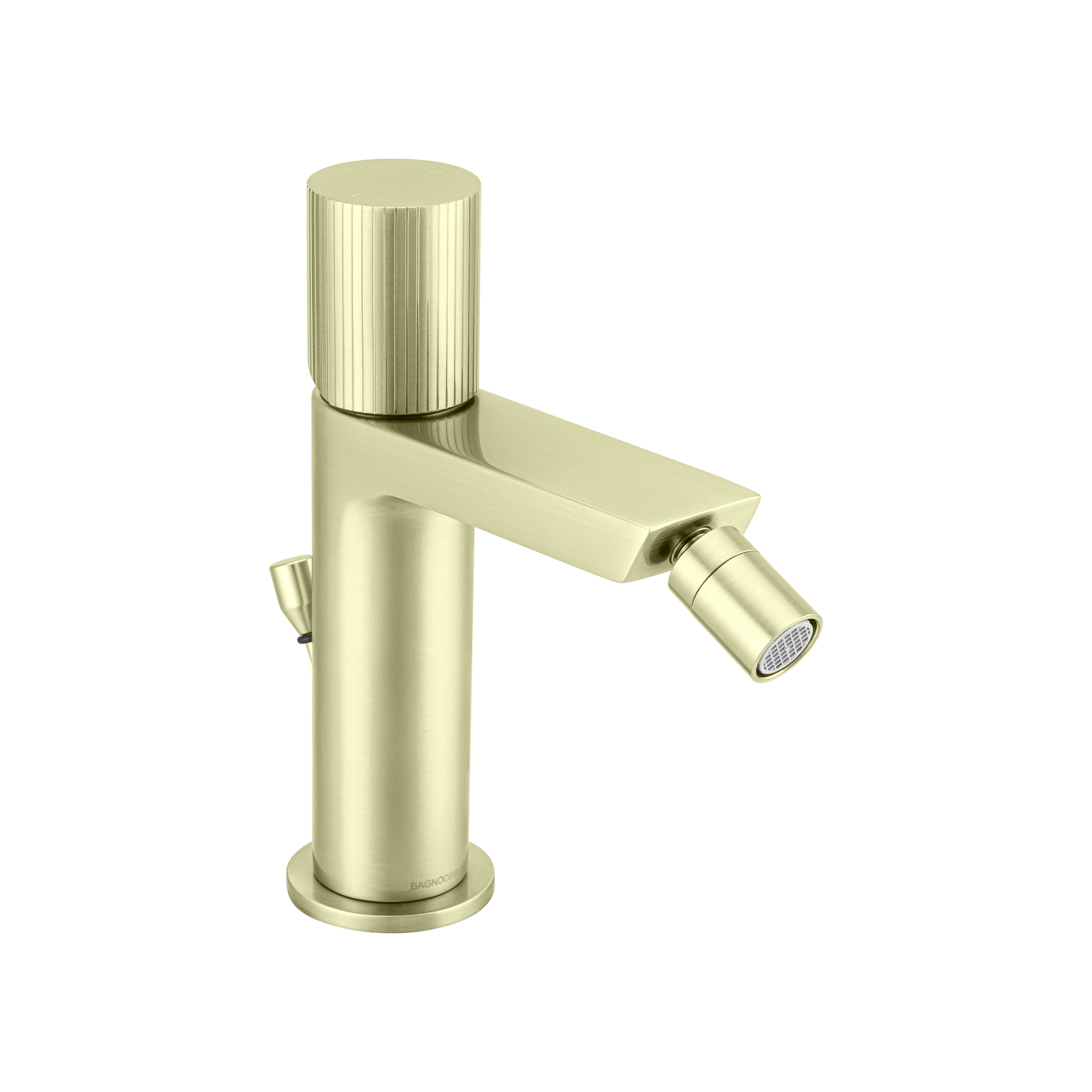 Toko Groove | Deck Mounted Mono Bidet Mixer With Pop Up Waste Pvd Oyster