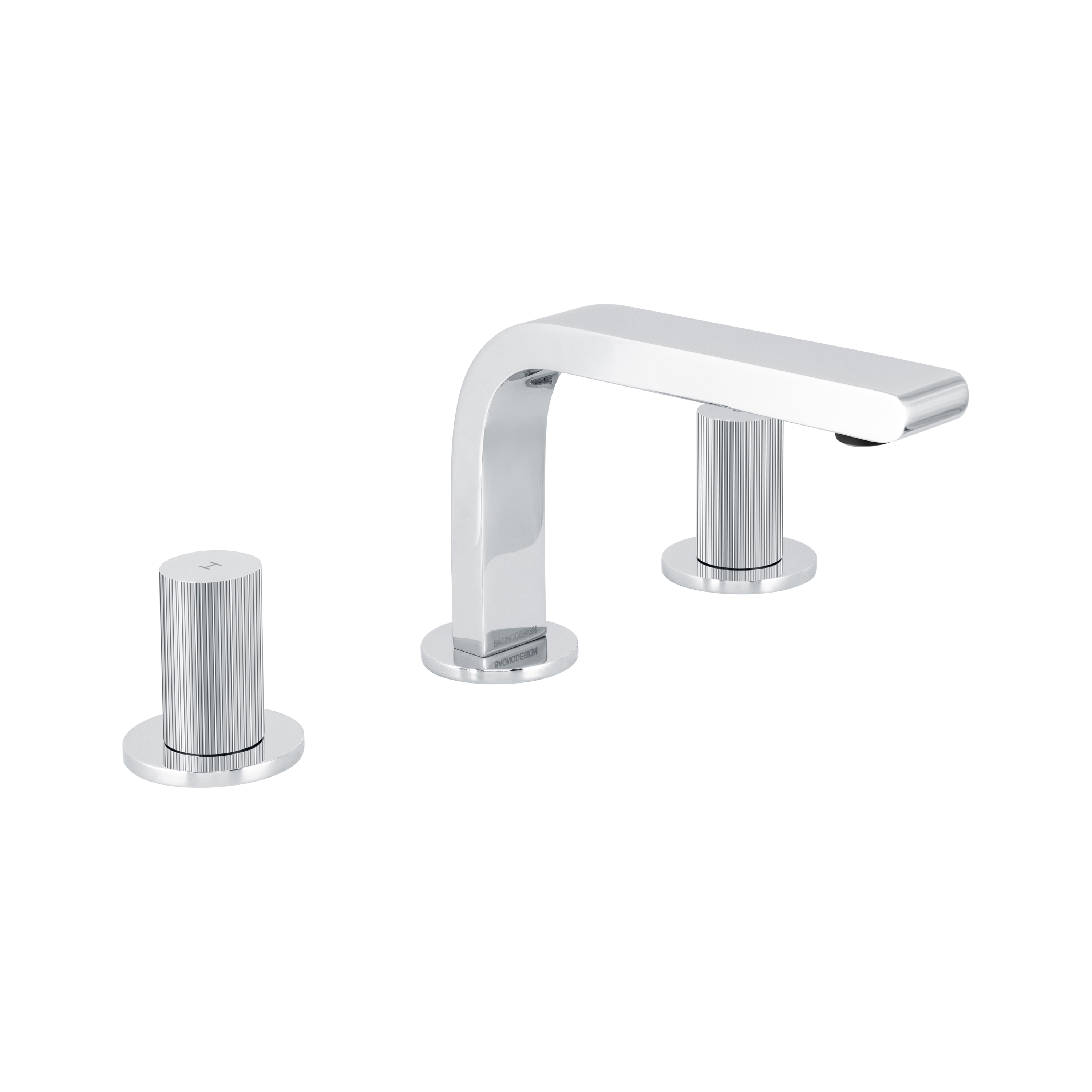 Produkt Toko Groove | Deck Mounted 3 Hole Basin Mixer Without Waste Chrome des Herstellers BAGNODESIGN anzeigen