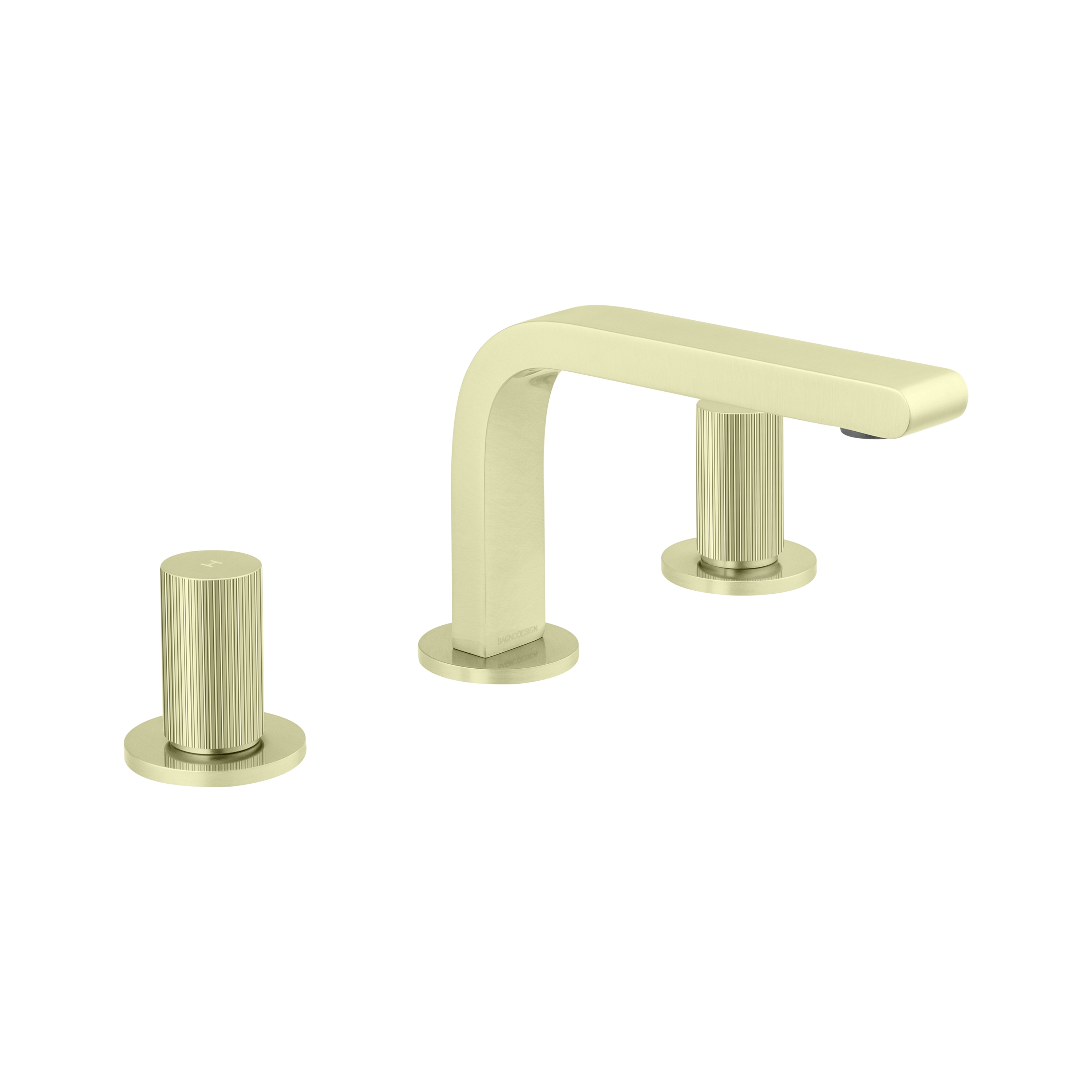 Toko Groove | Deck Mounted 3 Hole Basin Mixer Without Waste Pvd Oyster