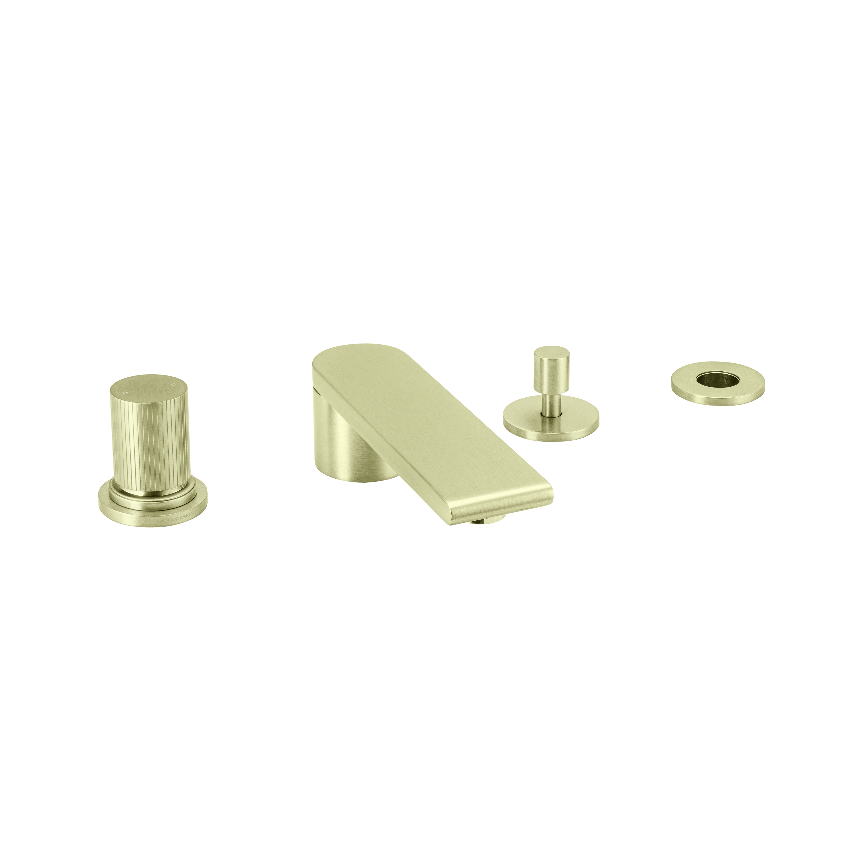Toko Groove | Deck Mounted 4 Hole Bath Mixer Without Hand Shower Pvd Oyster