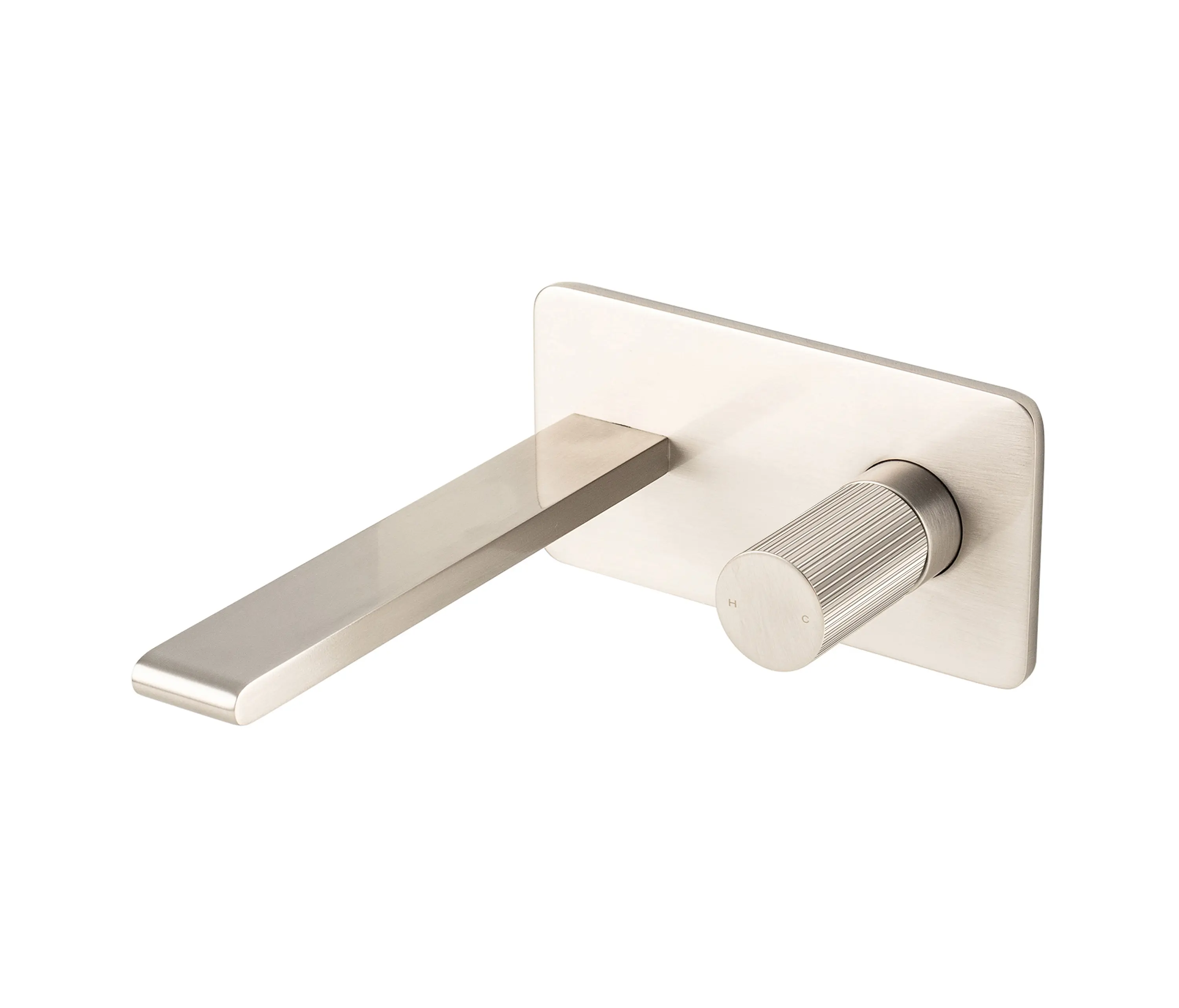 BAGNODESIGN - Toko Groove | Trim Part For Wall Mounted Concealed Basin Mixer Brushed Nickel