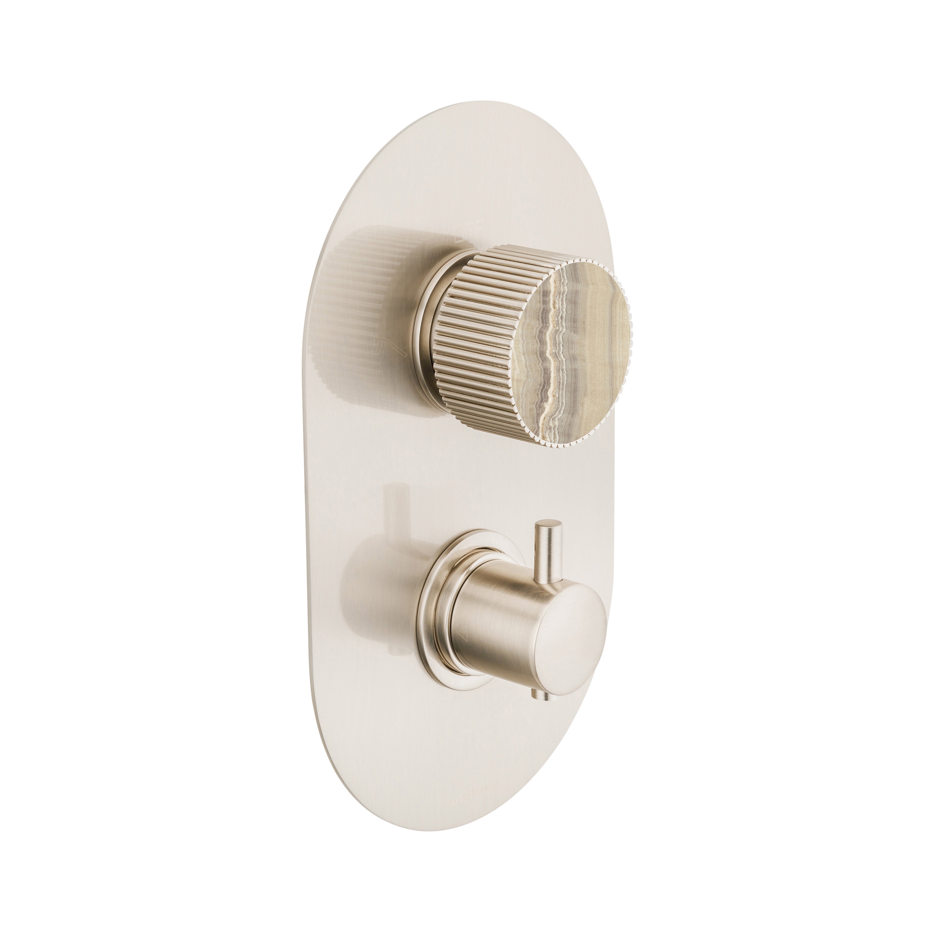 Produkt Chiasso | Concealed Thermostatic Shower With 2 Ways Diverter With Sand Levigato Marble Handle Insert Brushed Nickel des Herstellers BAGNODESIGN anzeigen