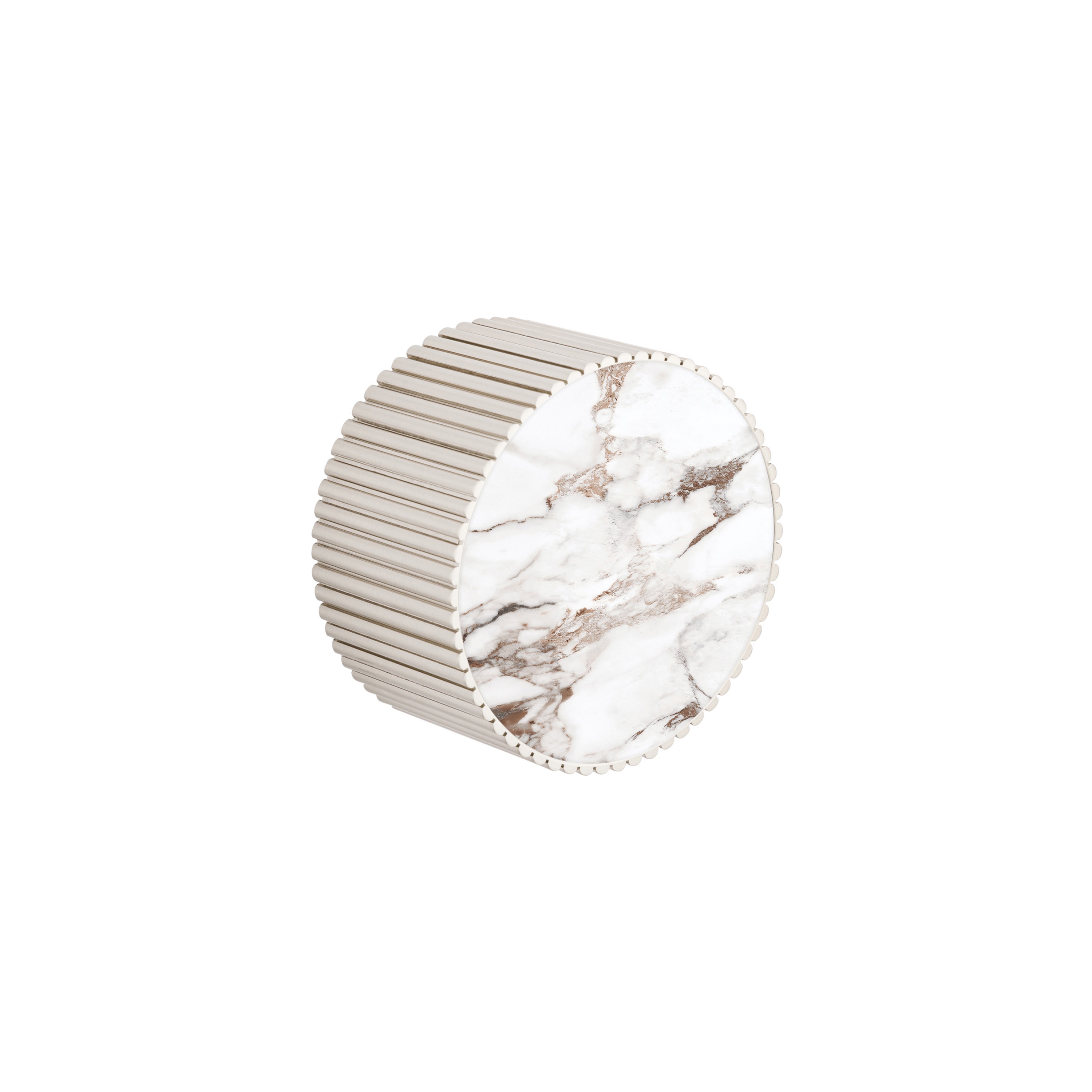 Chiasso | Concealed 2 Way Diverter With Breccia Capraia Matt Marble Handle Insert Brushed Nickel
